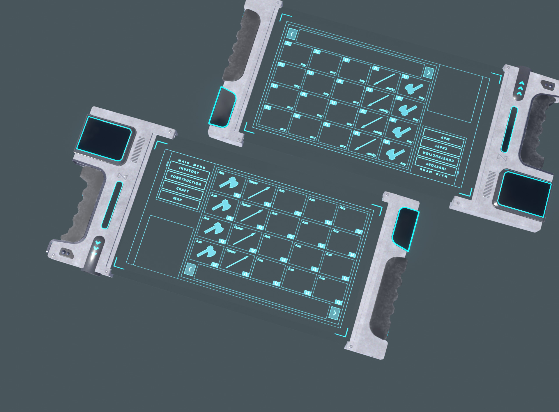 SCIFI TABLET - PBR - GAME READY Low-poly 3D model_1