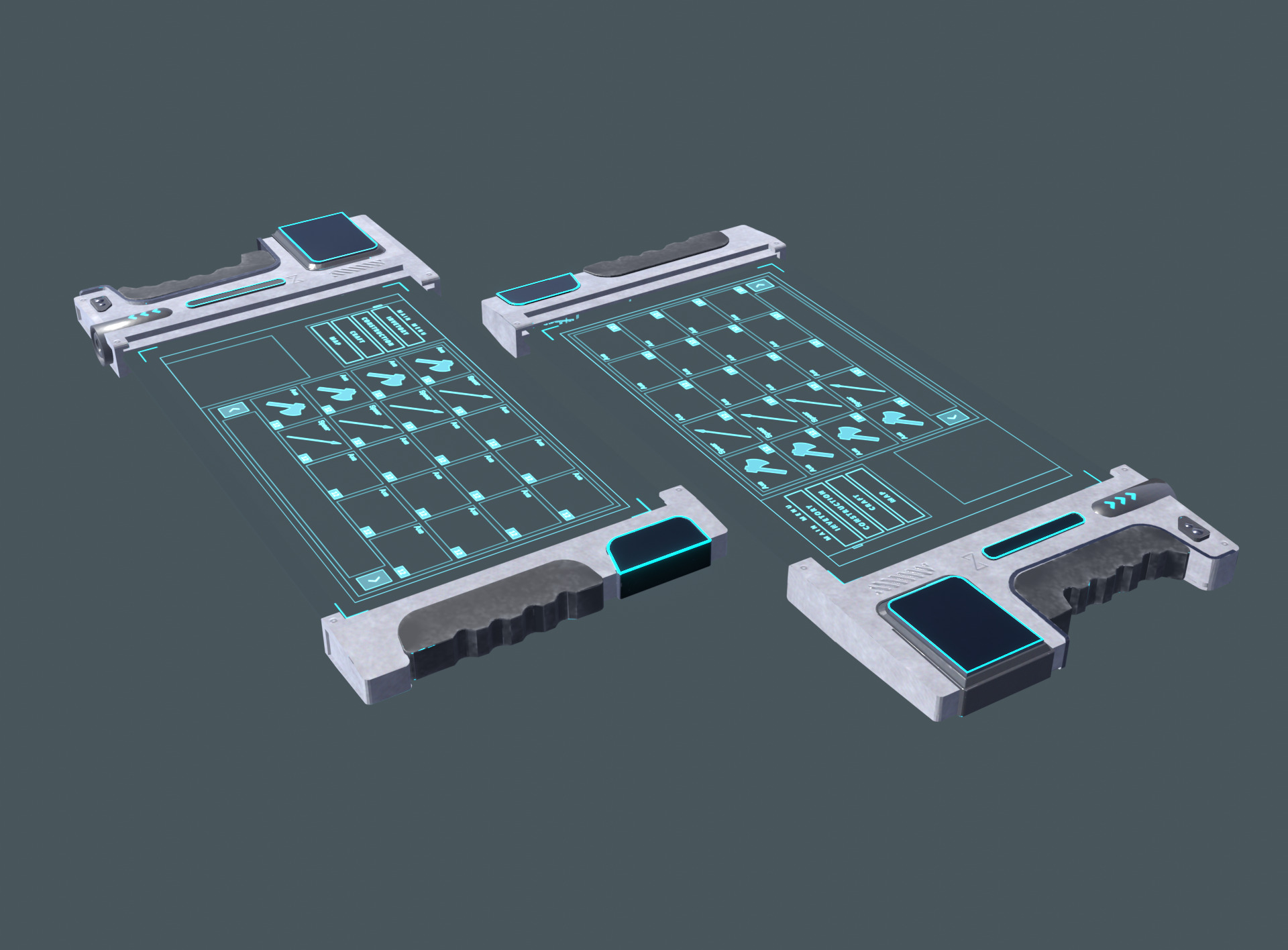 SCIFI TABLET - PBR - GAME READY Low-poly 3D model_2