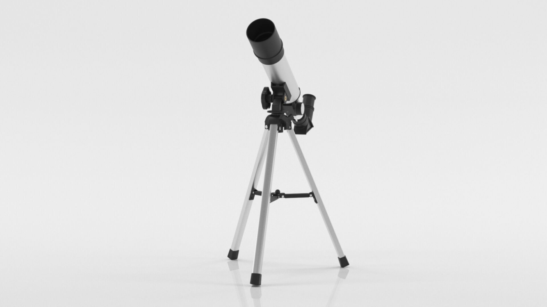 Telescope Zoom 90X HD Focus Astronomical Low-poly 3D model_14