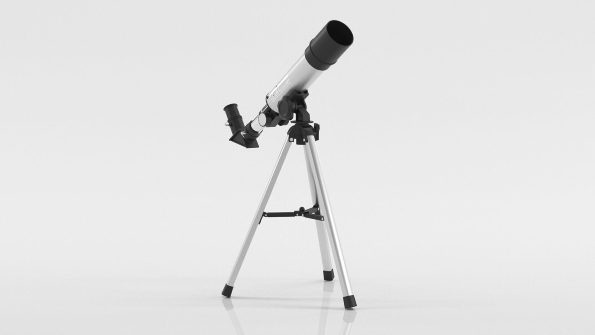 Telescope Zoom 90X HD Focus Astronomical Low-poly 3D model_4