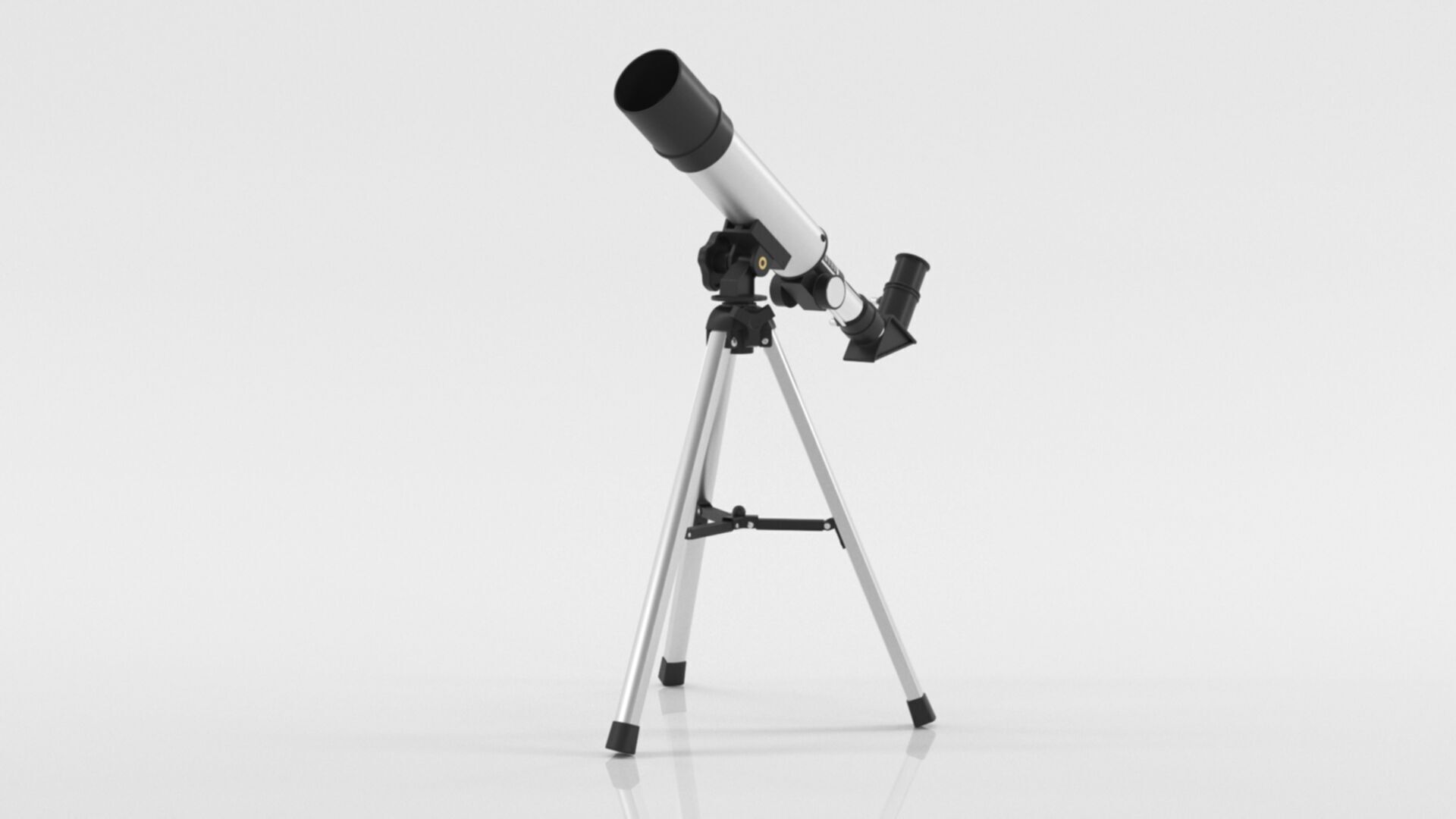 Telescope Zoom 90X HD Focus Astronomical Low-poly 3D model_13