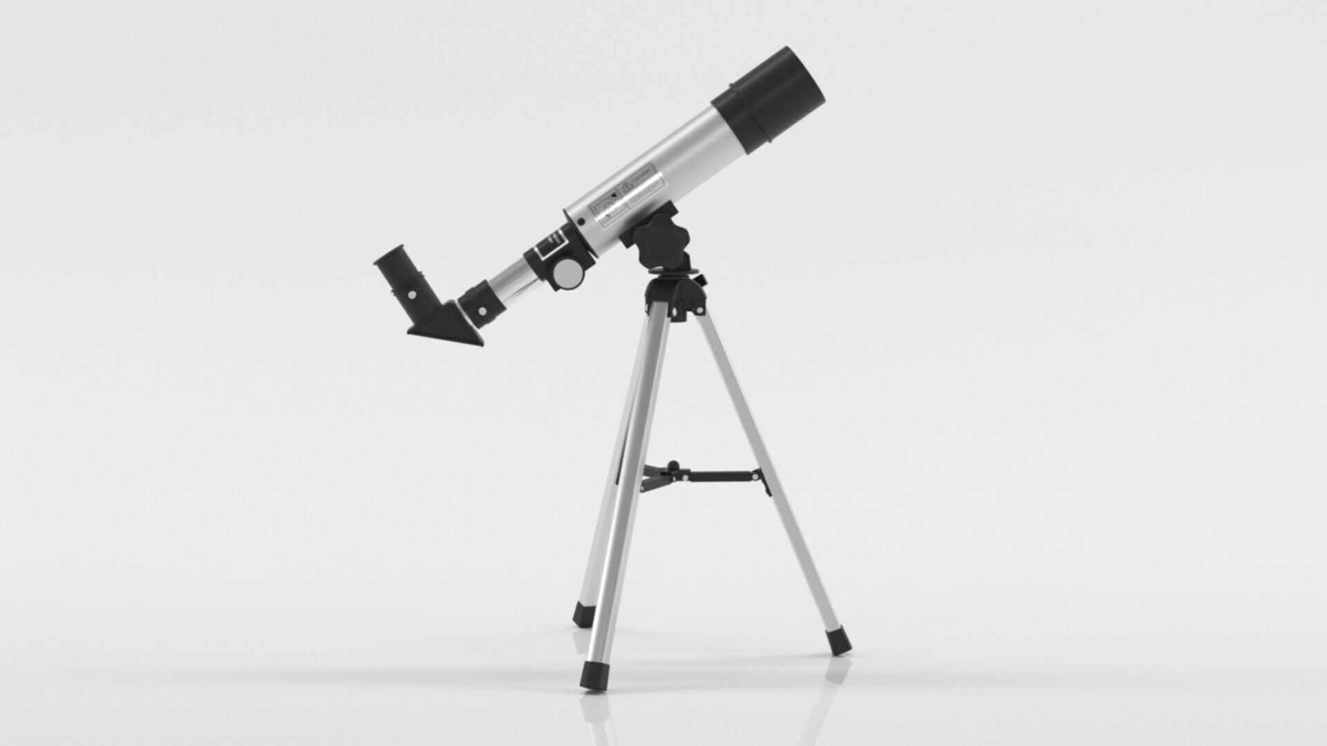 Telescope Zoom 90X HD Focus Astronomical Low-poly 3D model_6