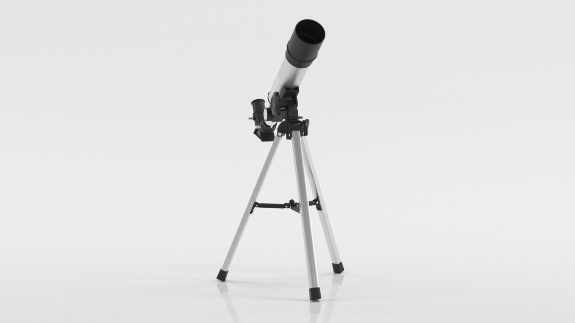 Telescope Zoom 90X HD Focus Astronomical Low-poly 3D model_3