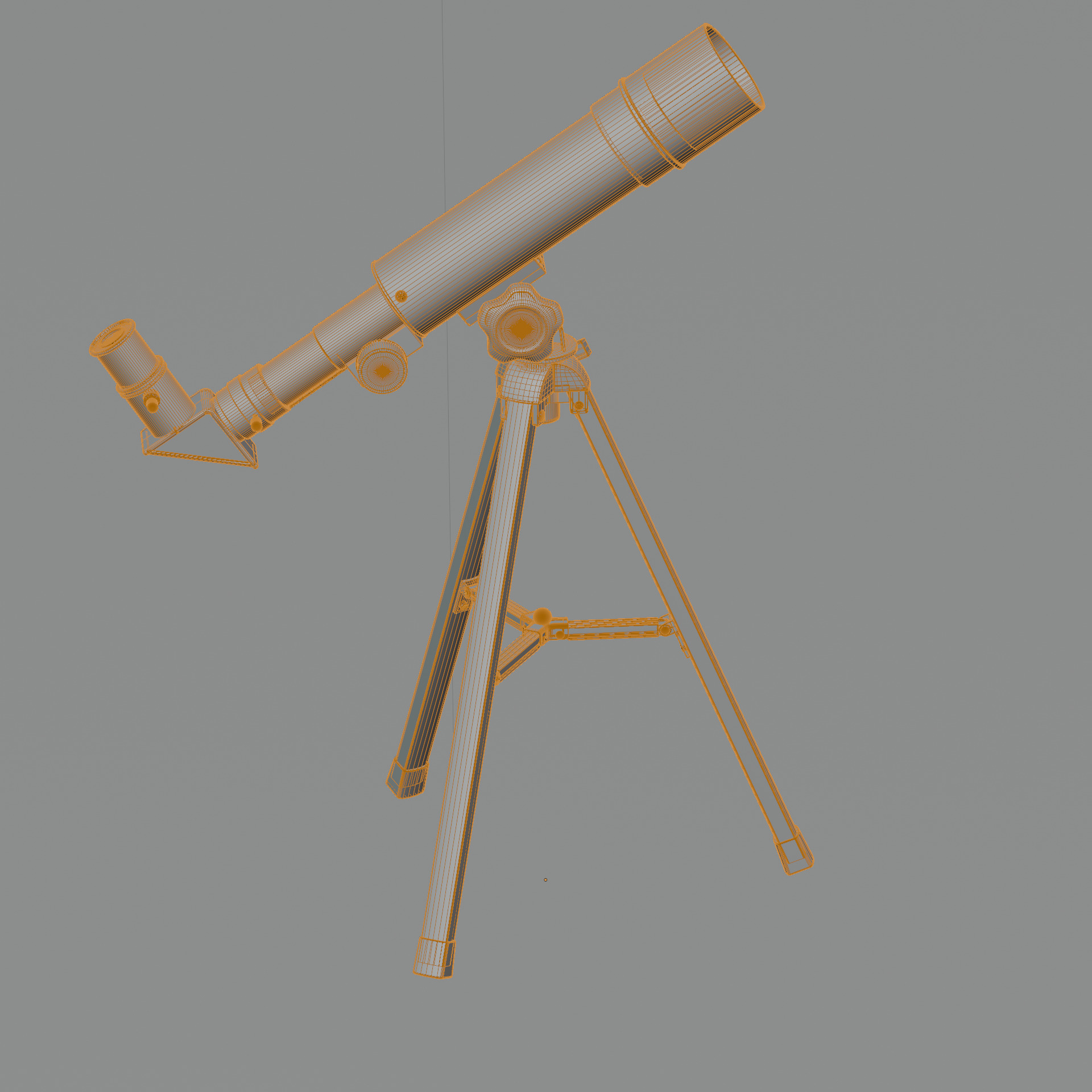Telescope Zoom 90X HD Focus Astronomical Low-poly 3D model_19