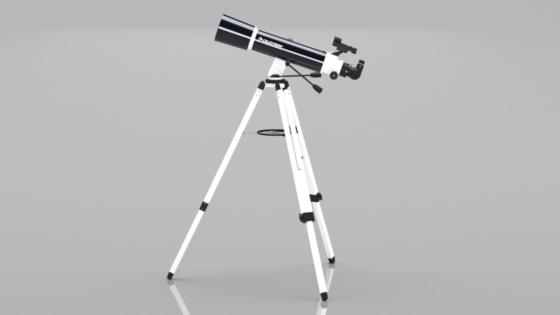 Celestron Omni AZ 102 Telescope with Smartphone Adapter Low-poly 3D model_11
