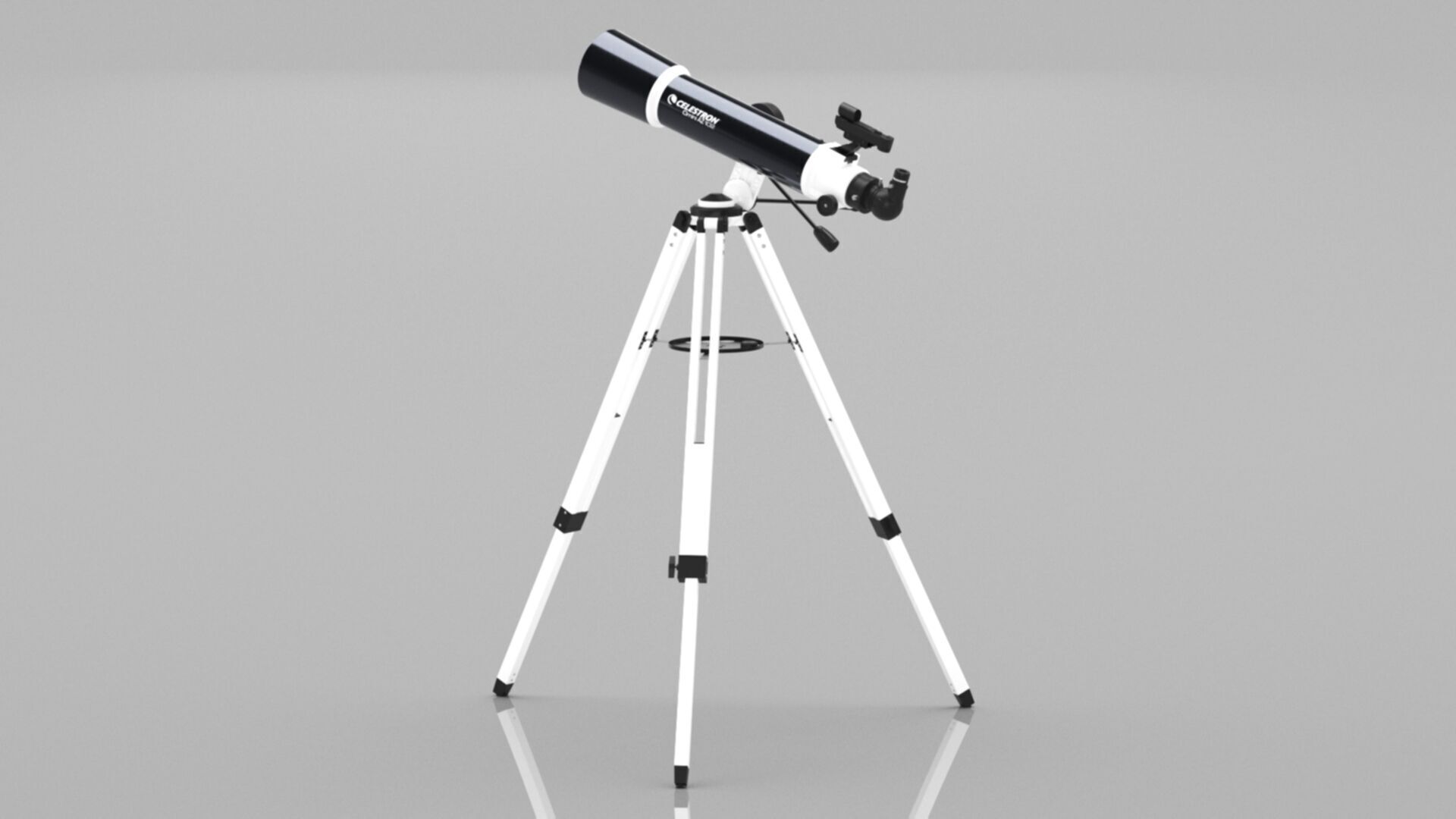 Celestron Omni AZ 102 Telescope with Smartphone Adapter Low-poly 3D model_10