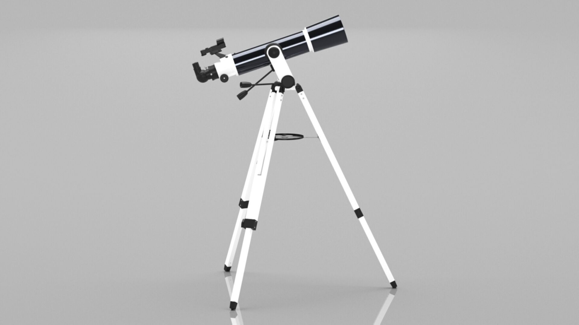 Celestron Omni AZ 102 Telescope with Smartphone Adapter Low-poly 3D model_6