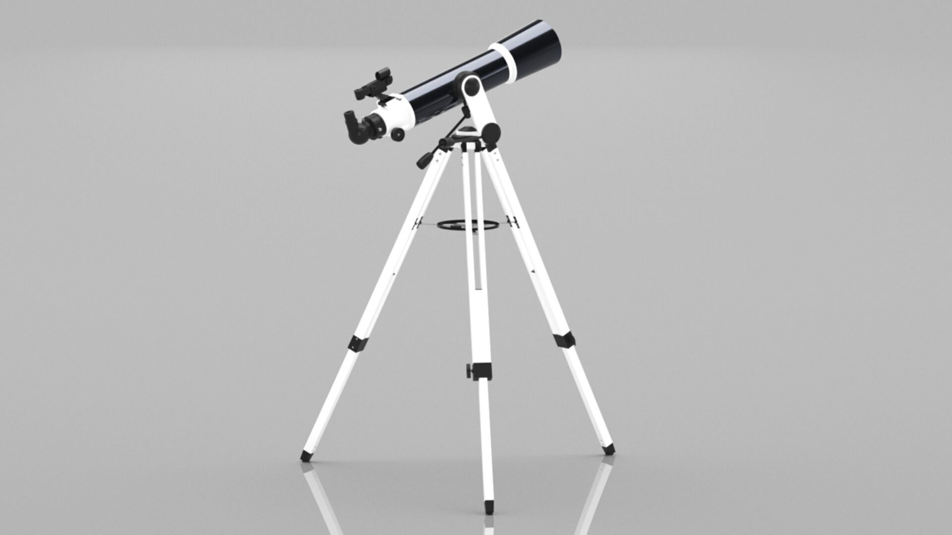 Celestron Omni AZ 102 Telescope with Smartphone Adapter Low-poly 3D model_7