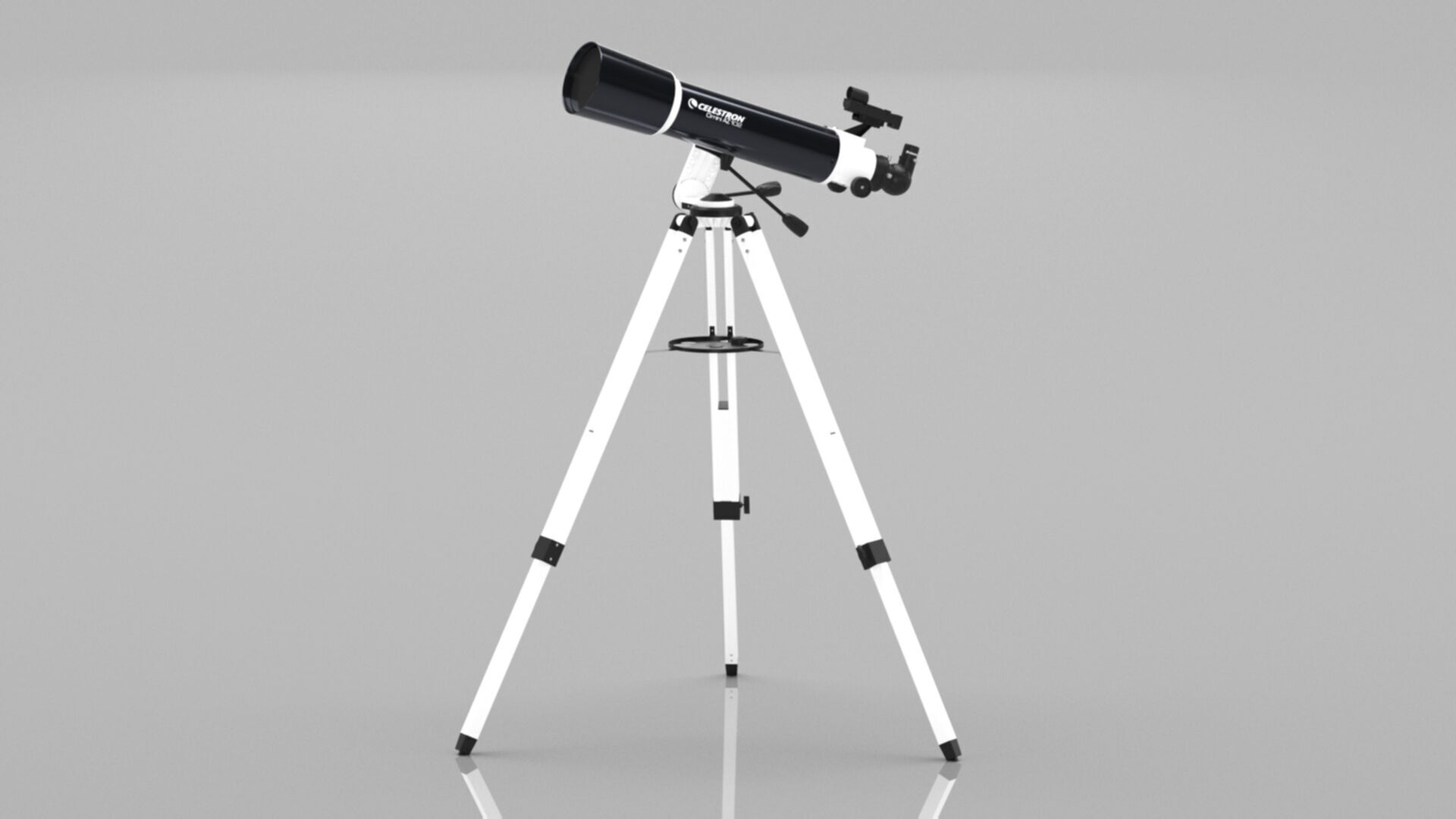 Celestron Omni AZ 102 Telescope with Smartphone Adapter Low-poly 3D model_12