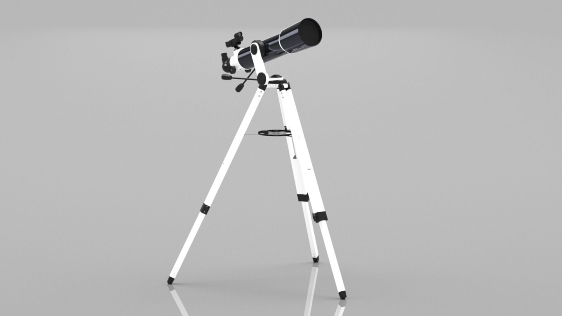 Celestron Omni AZ 102 Telescope with Smartphone Adapter Low-poly 3D model_4