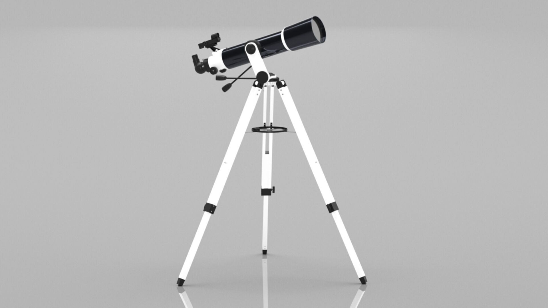 Celestron Omni AZ 102 Telescope with Smartphone Adapter Low-poly 3D model_5