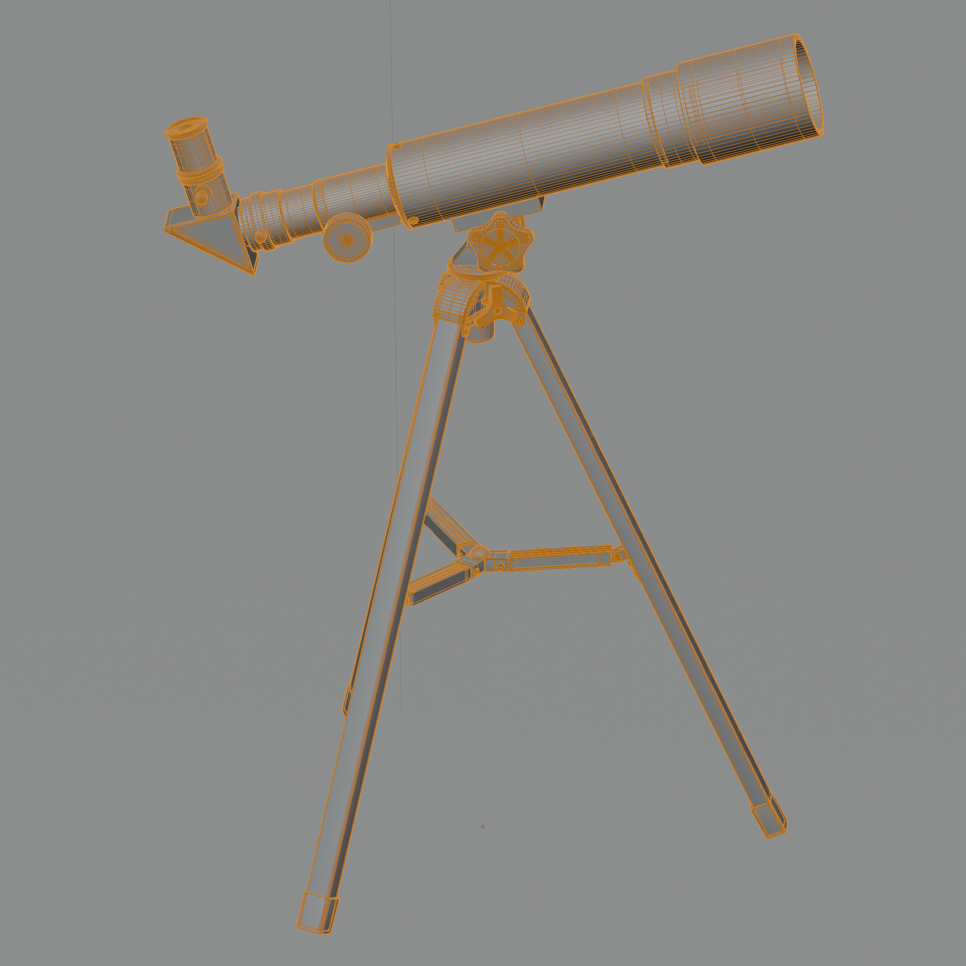 Astronomical Telescope Zoom 90X HD Outdoor Monocular Space Low-poly 3D model_19