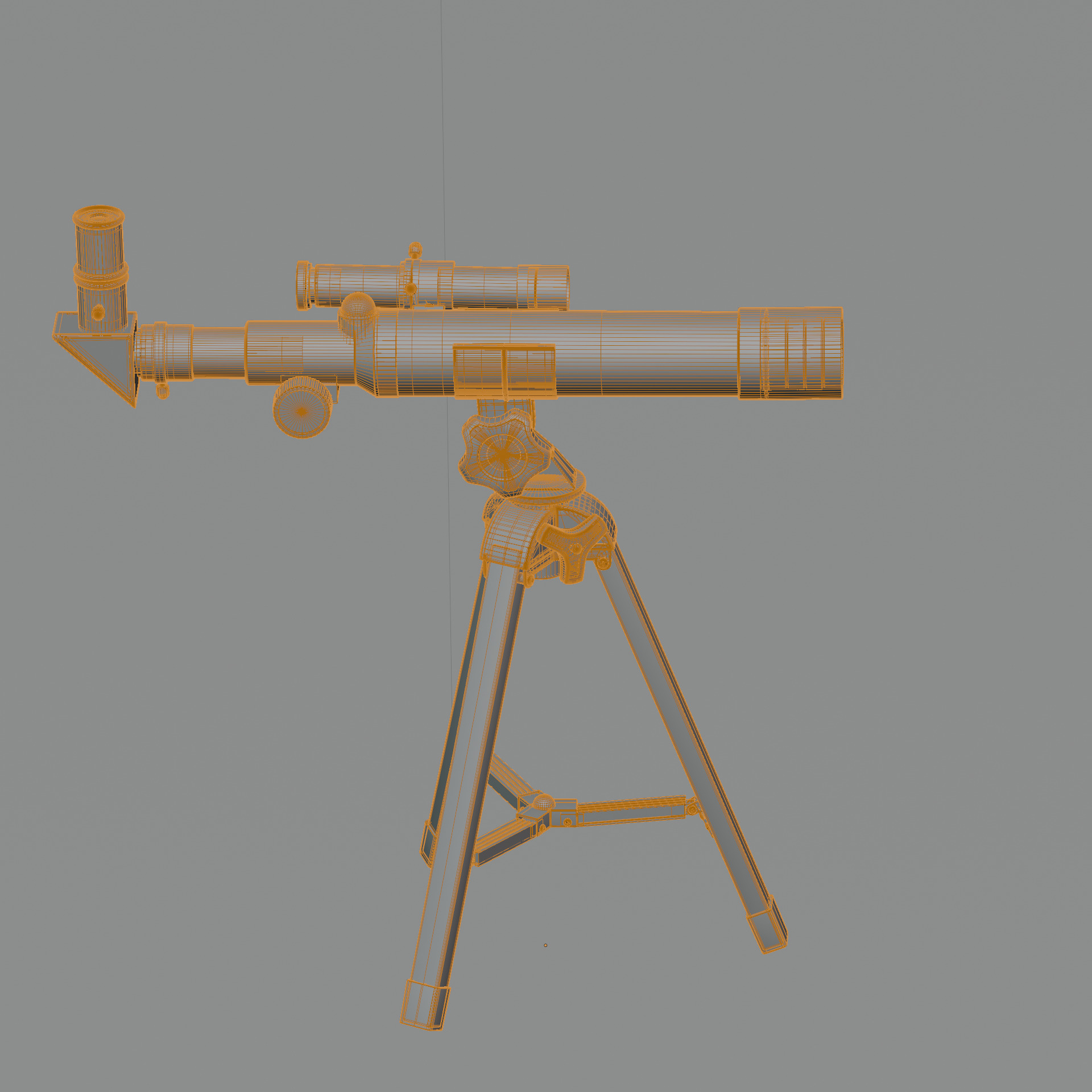 Kids Telescope 400 40mm with Tripod and Finder Scope Low-poly 3D model_19
