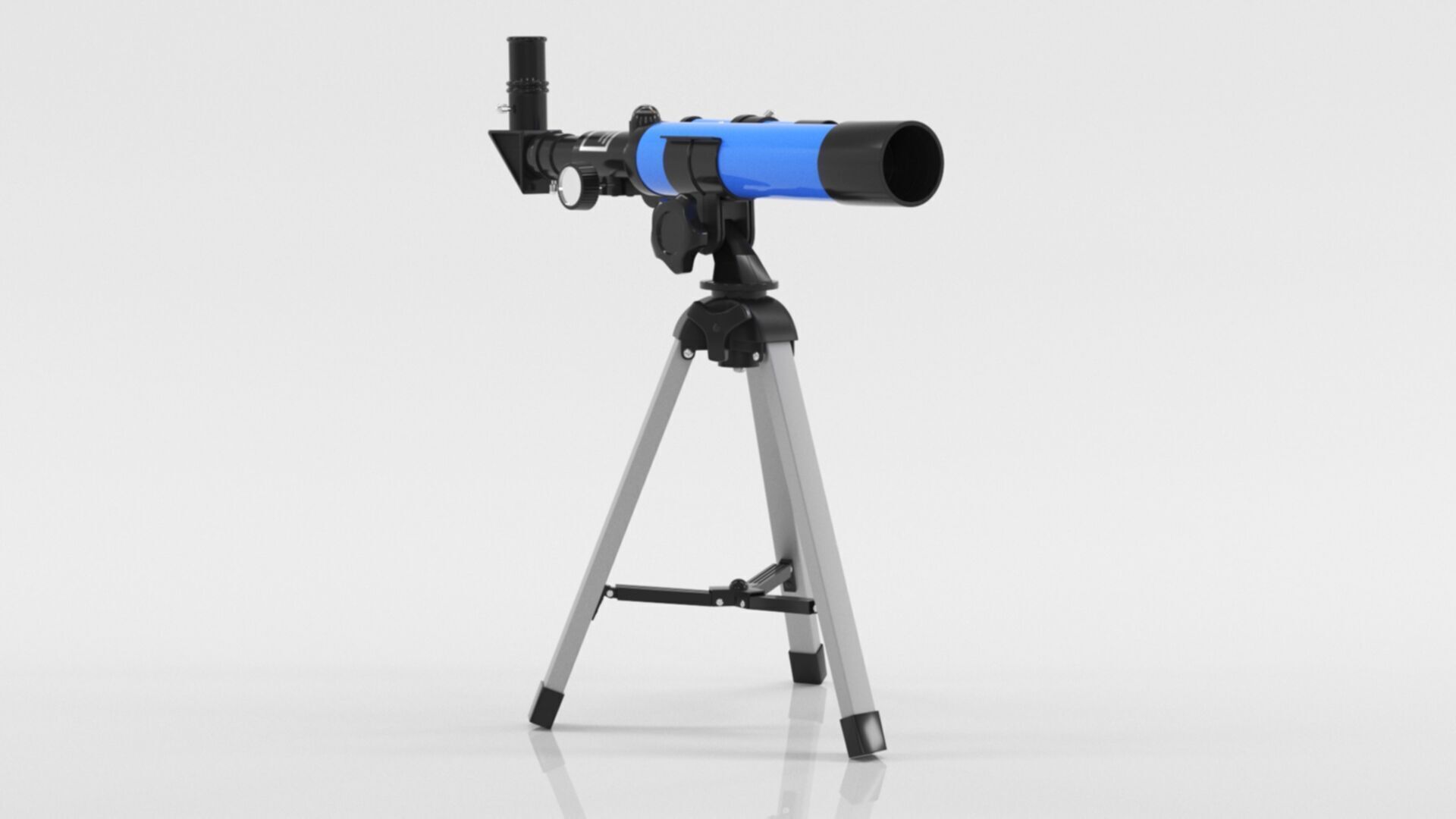 Kids Telescope 400 40mm with Tripod and Finder Scope Low-poly 3D model_4