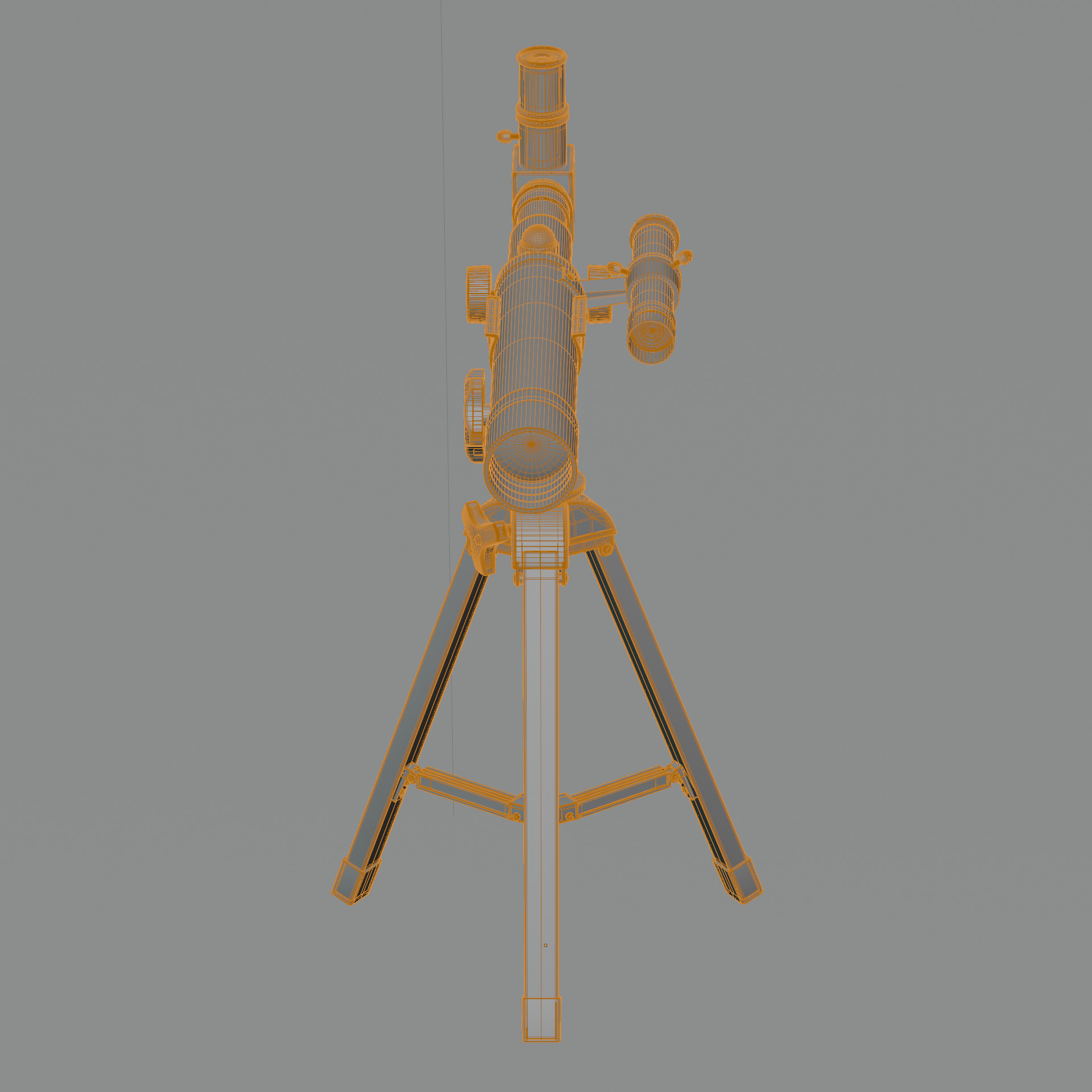 Kids Telescope 400 40mm with Tripod and Finder Scope Low-poly 3D model_18