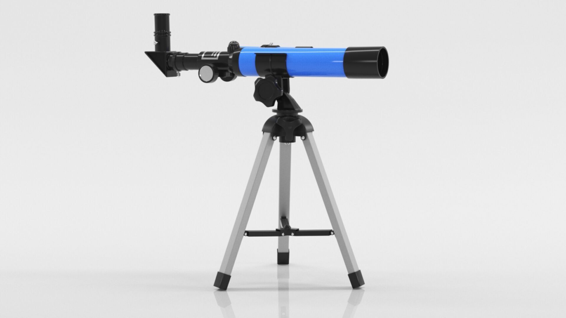 Kids Telescope 400 40mm with Tripod and Finder Scope Low-poly 3D model_5