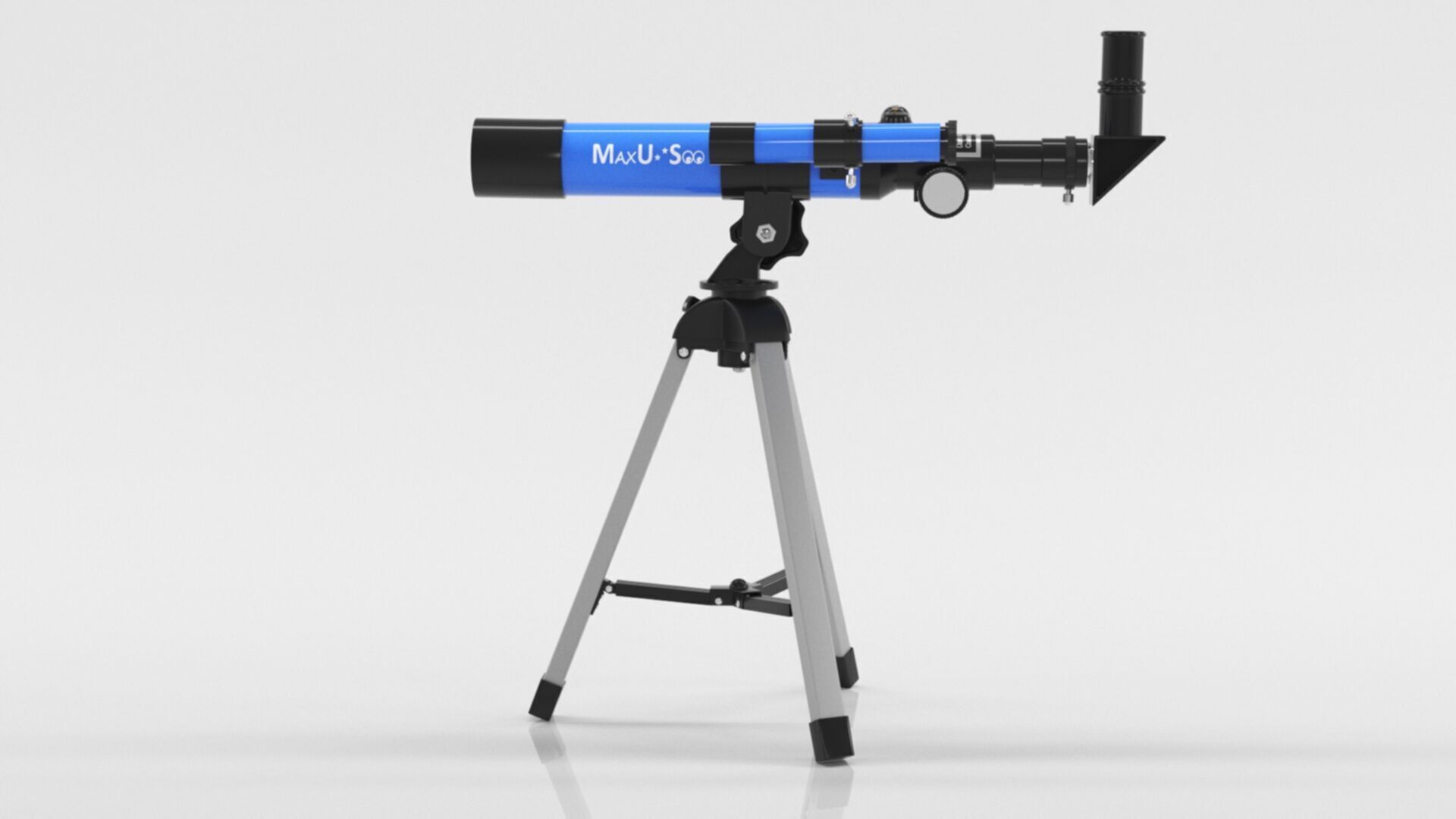 Kids Telescope 400 40mm with Tripod and Finder Scope Low-poly 3D model_11