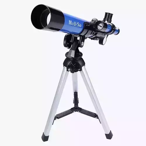 Kids Telescope 400 40mm with Tripod and Finder Scope Low-poly 3D model