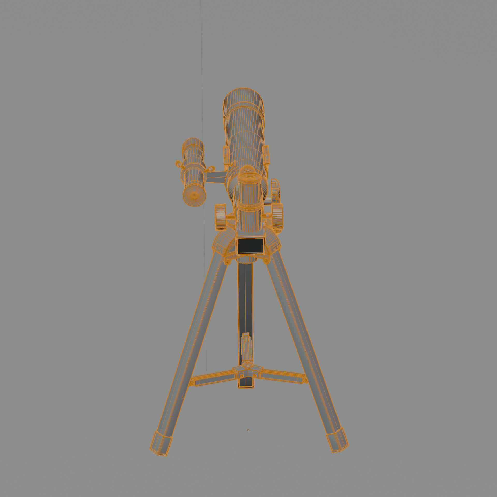 Kids Telescope 400 40mm with Tripod and Finder Scope Low-poly 3D model_20
