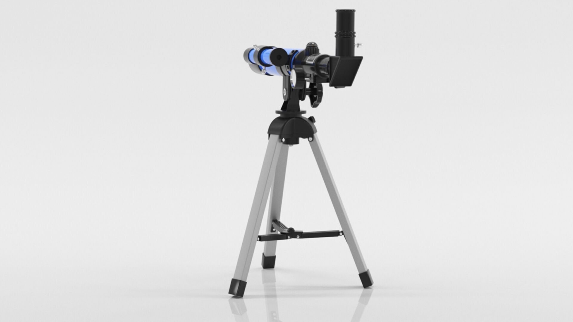 Kids Telescope 400 40mm with Tripod and Finder Scope Low-poly 3D model_9