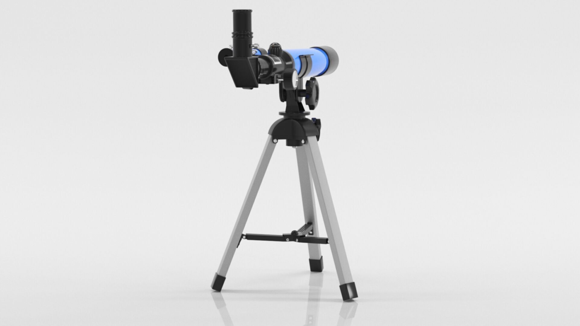 Kids Telescope 400 40mm with Tripod and Finder Scope Low-poly 3D model_8