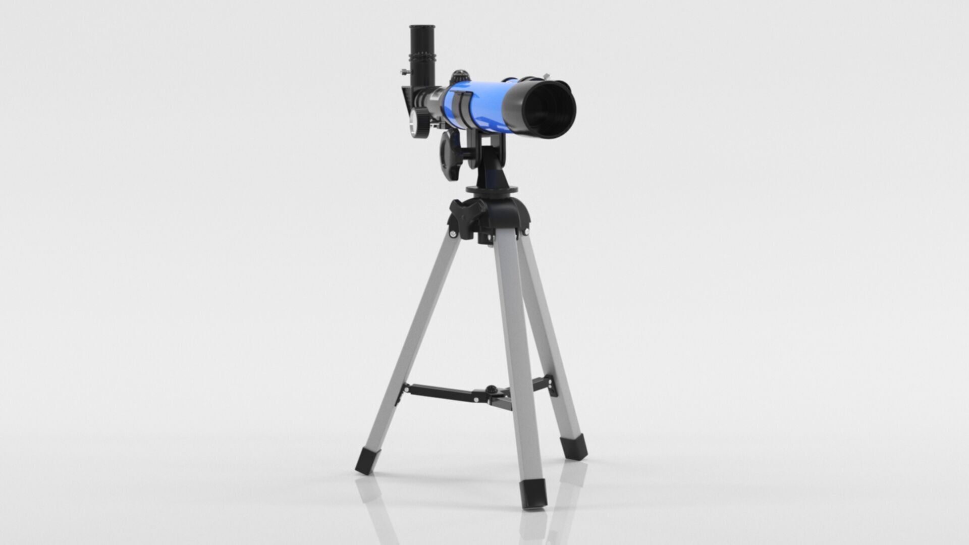 Kids Telescope 400 40mm with Tripod and Finder Scope Low-poly 3D model_3