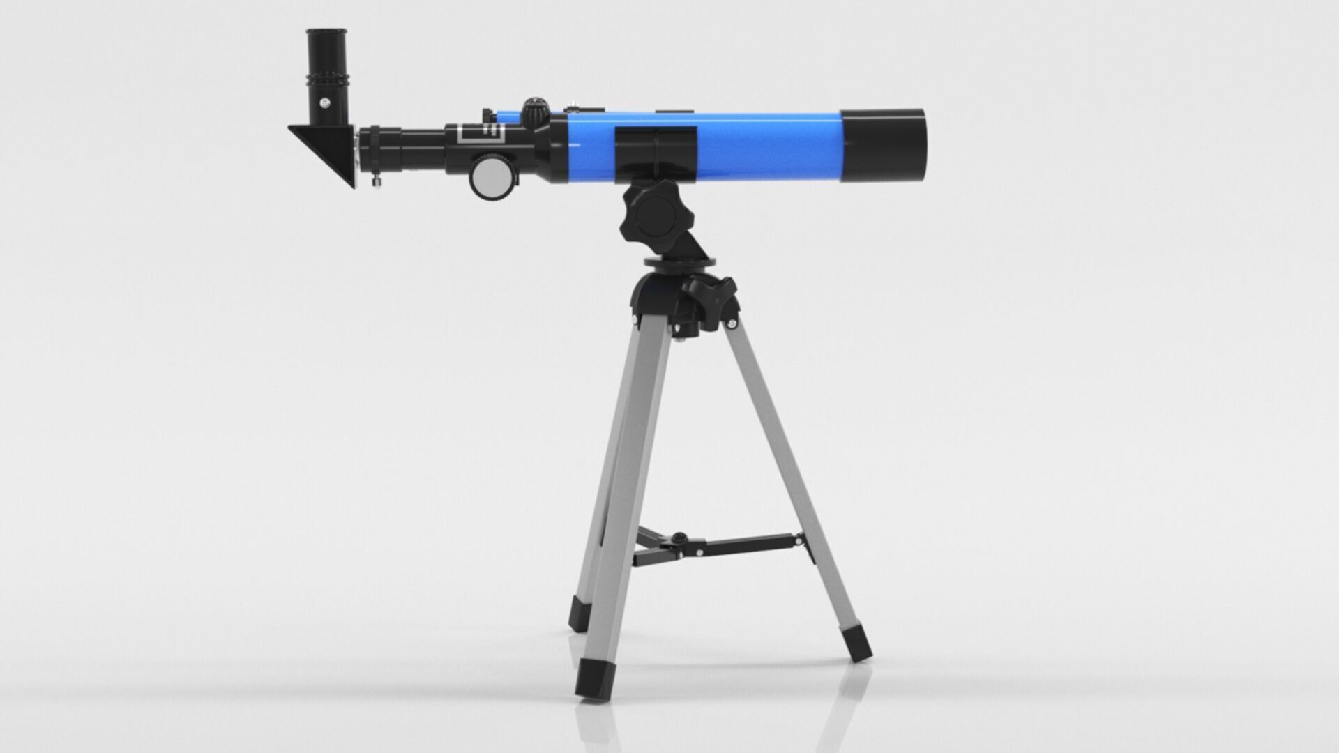 Kids Telescope 400 40mm with Tripod and Finder Scope Low-poly 3D model_6