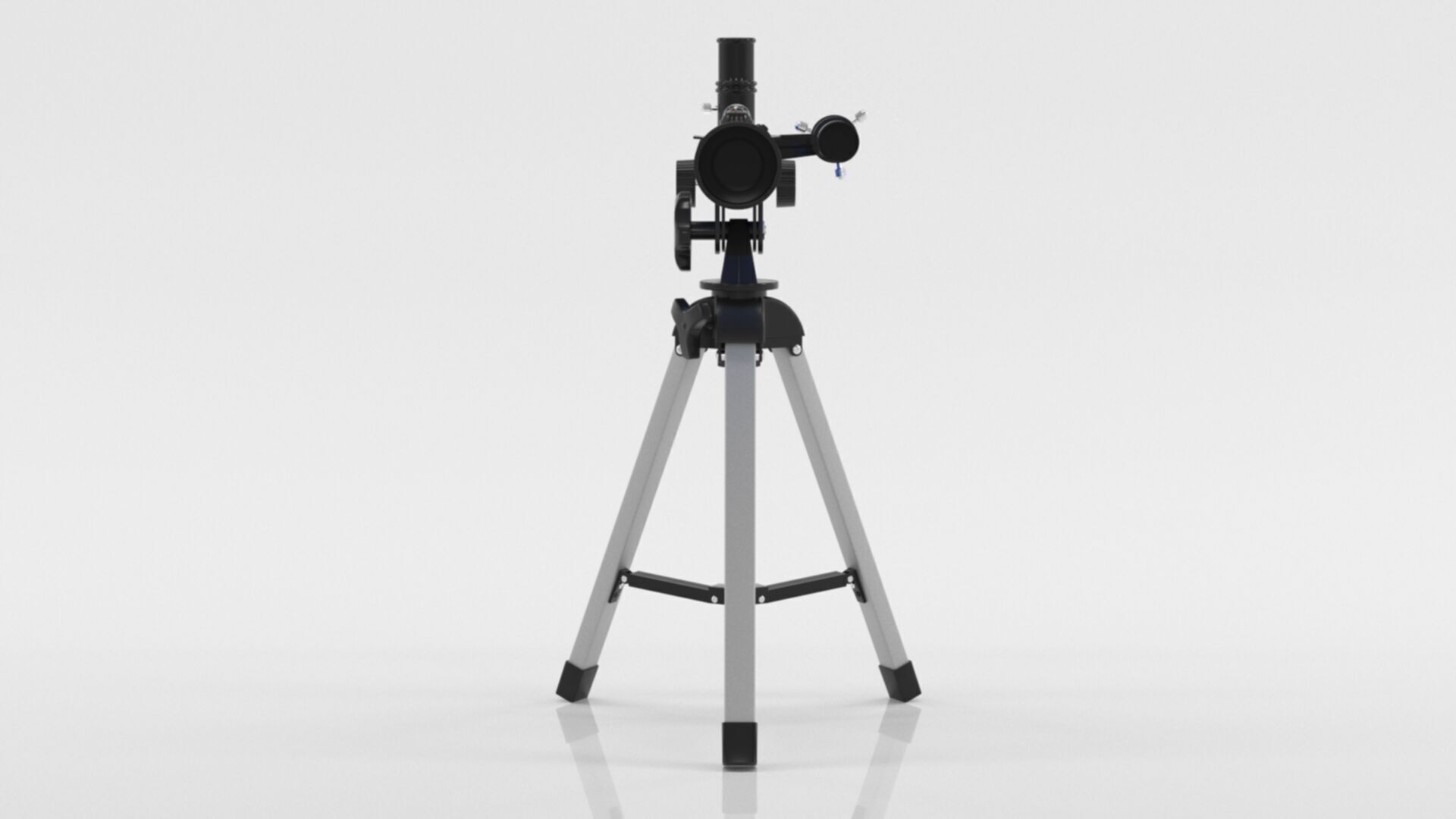 Kids Telescope 400 40mm with Tripod and Finder Scope Low-poly 3D model_1