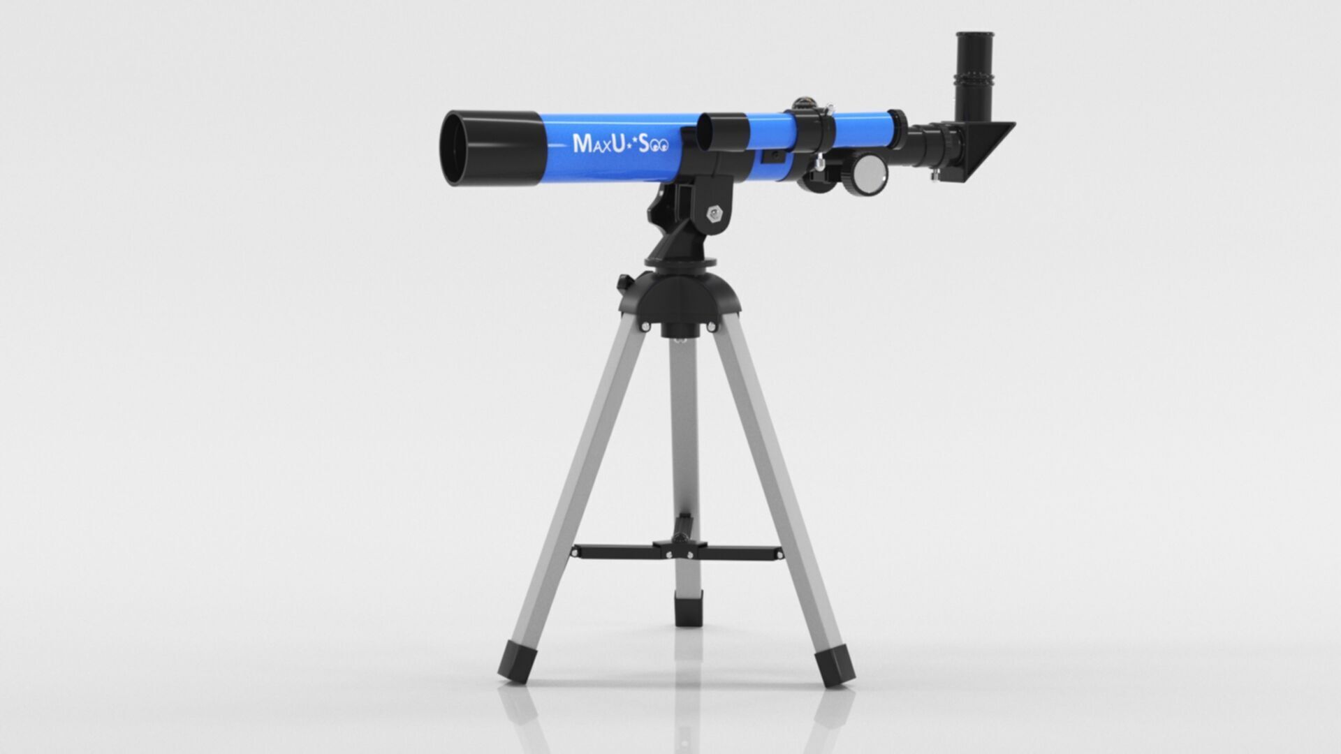 Kids Telescope 400 40mm with Tripod and Finder Scope Low-poly 3D model_12