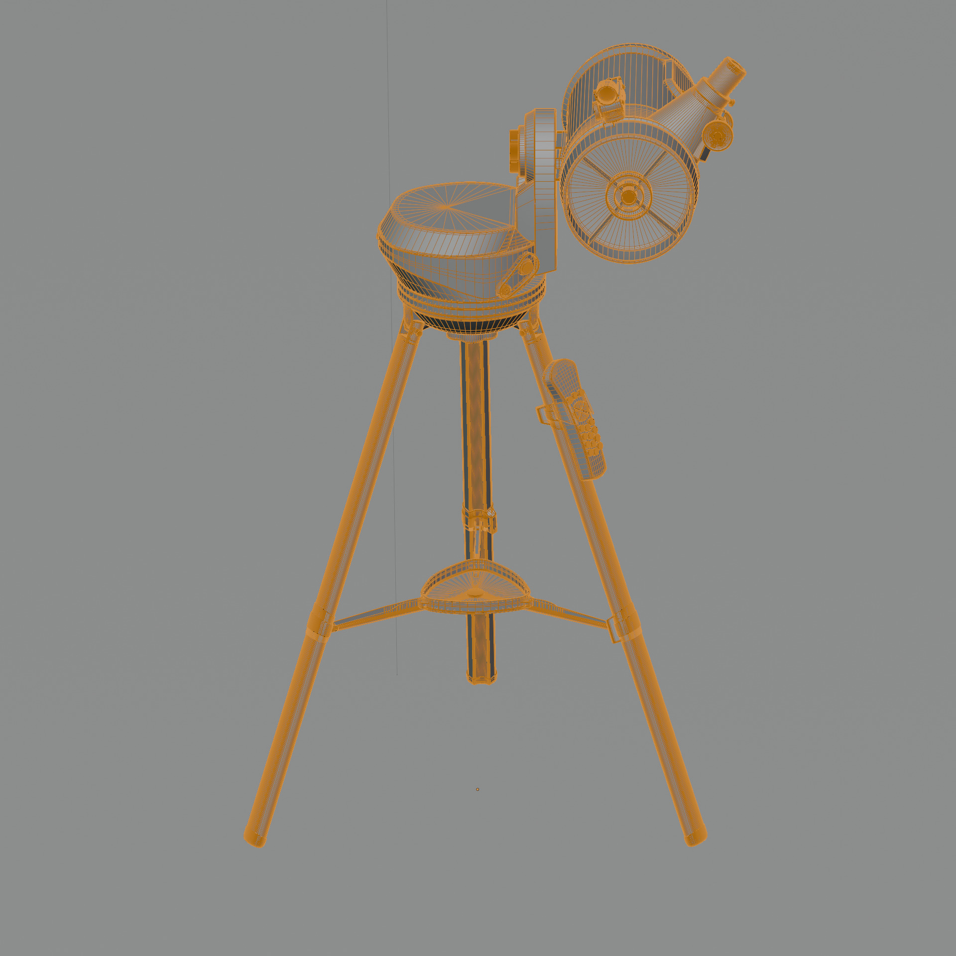 Telescope 3 Low-poly 3D model_17