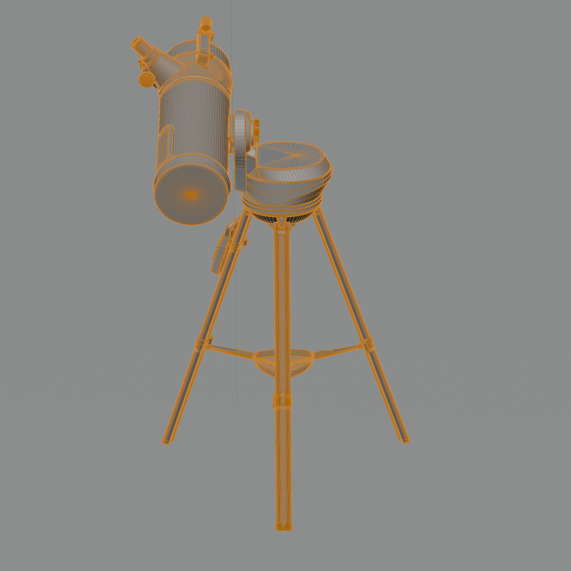 Telescope 3 Low-poly 3D model_19