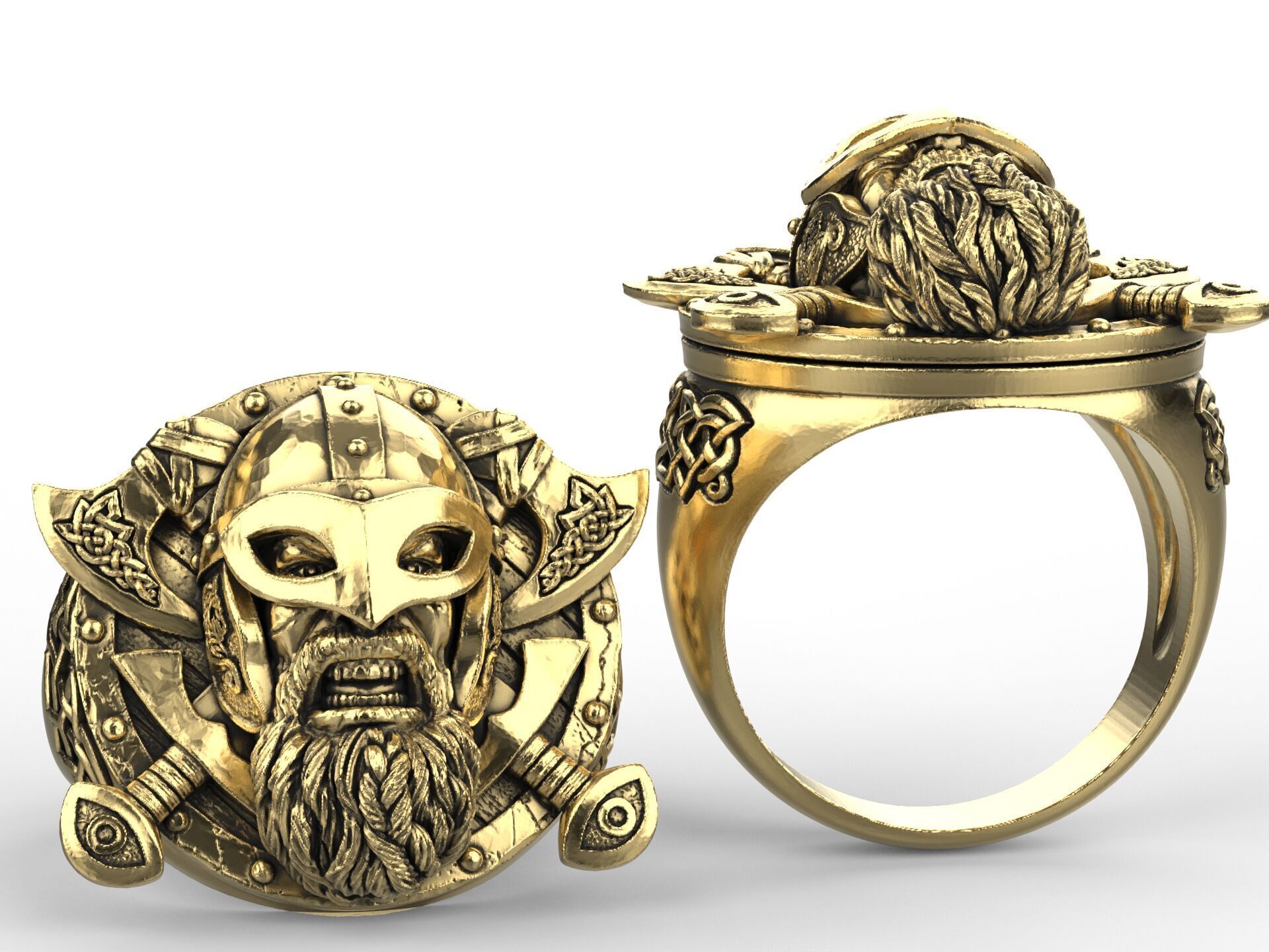 Skull Ring V01 3D print model_6