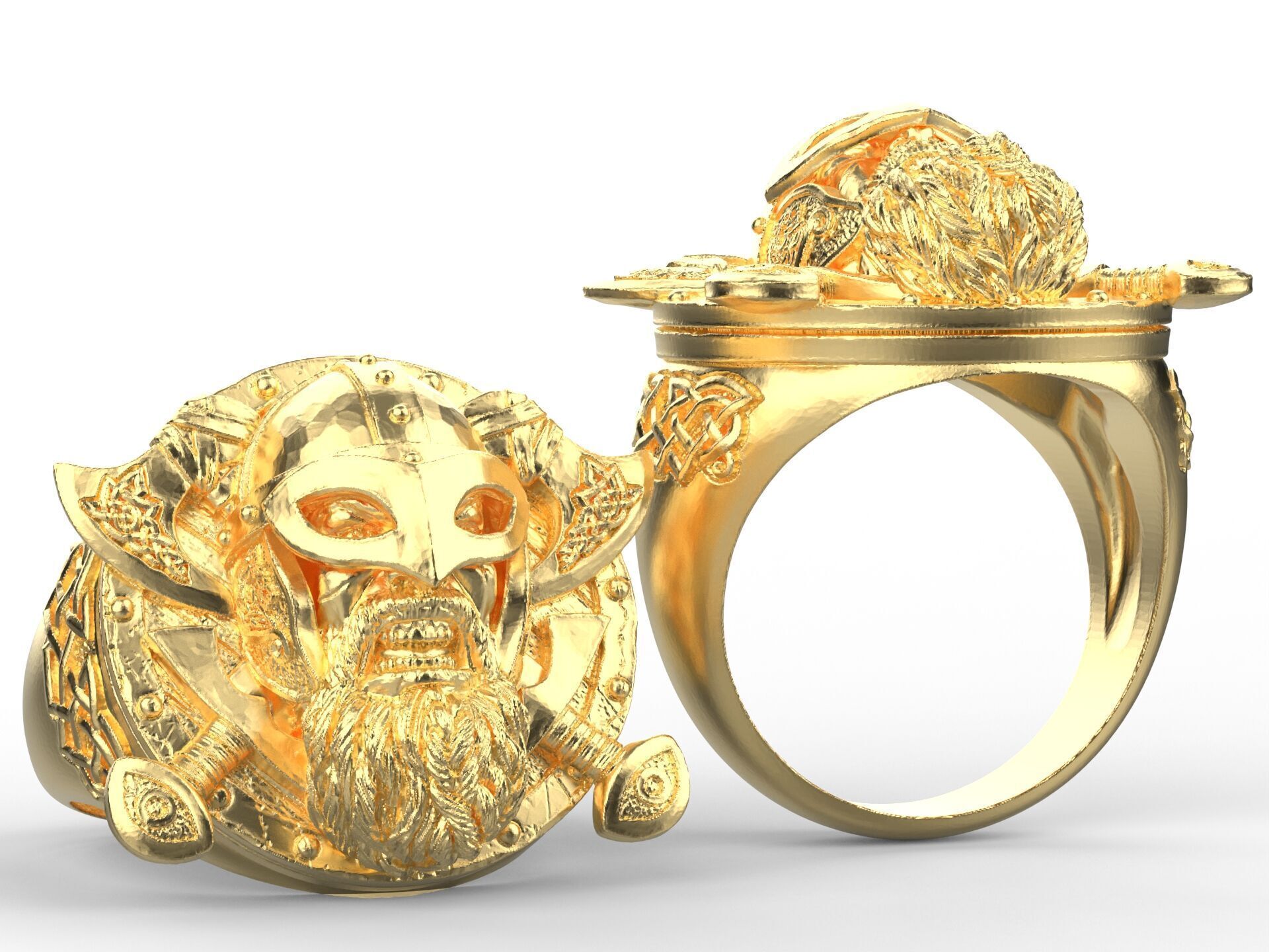 Skull Ring V01 3D print model_1