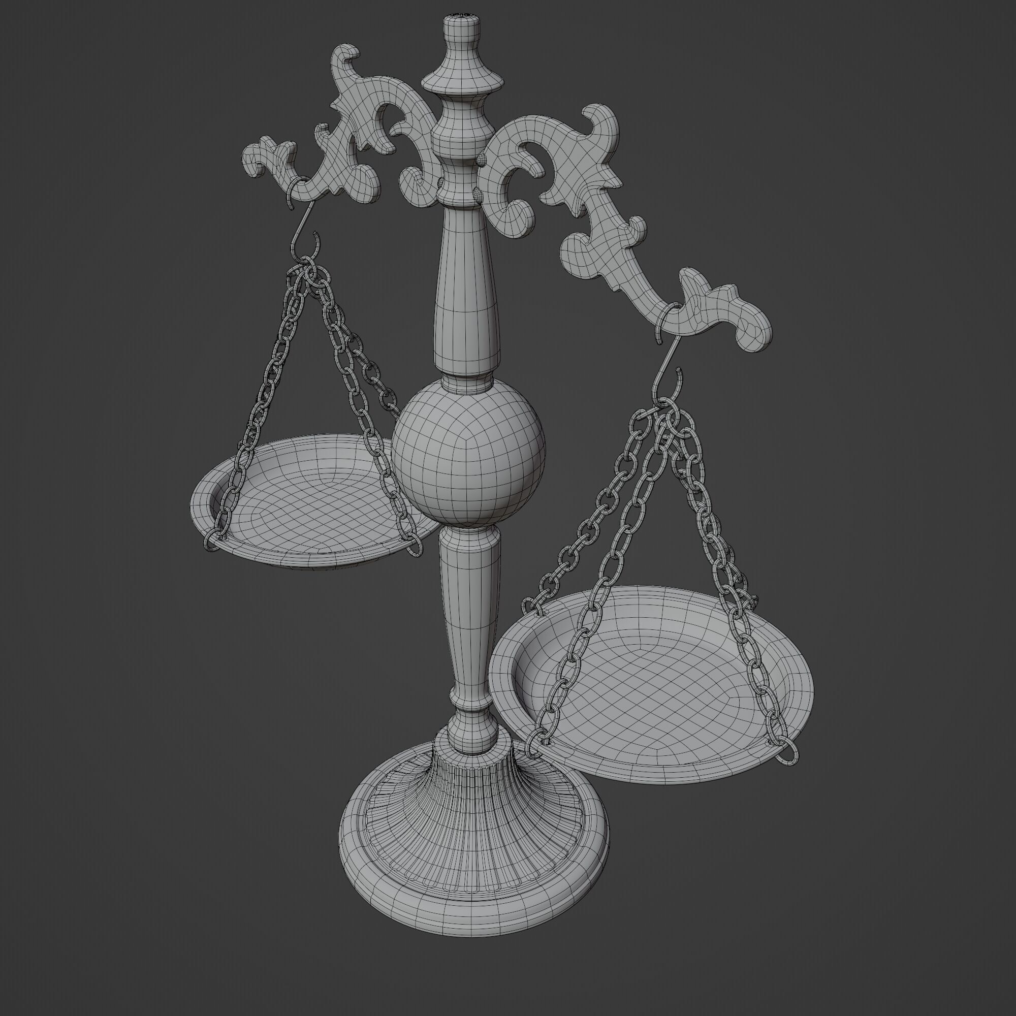 Scale Of Justice 3D model_8