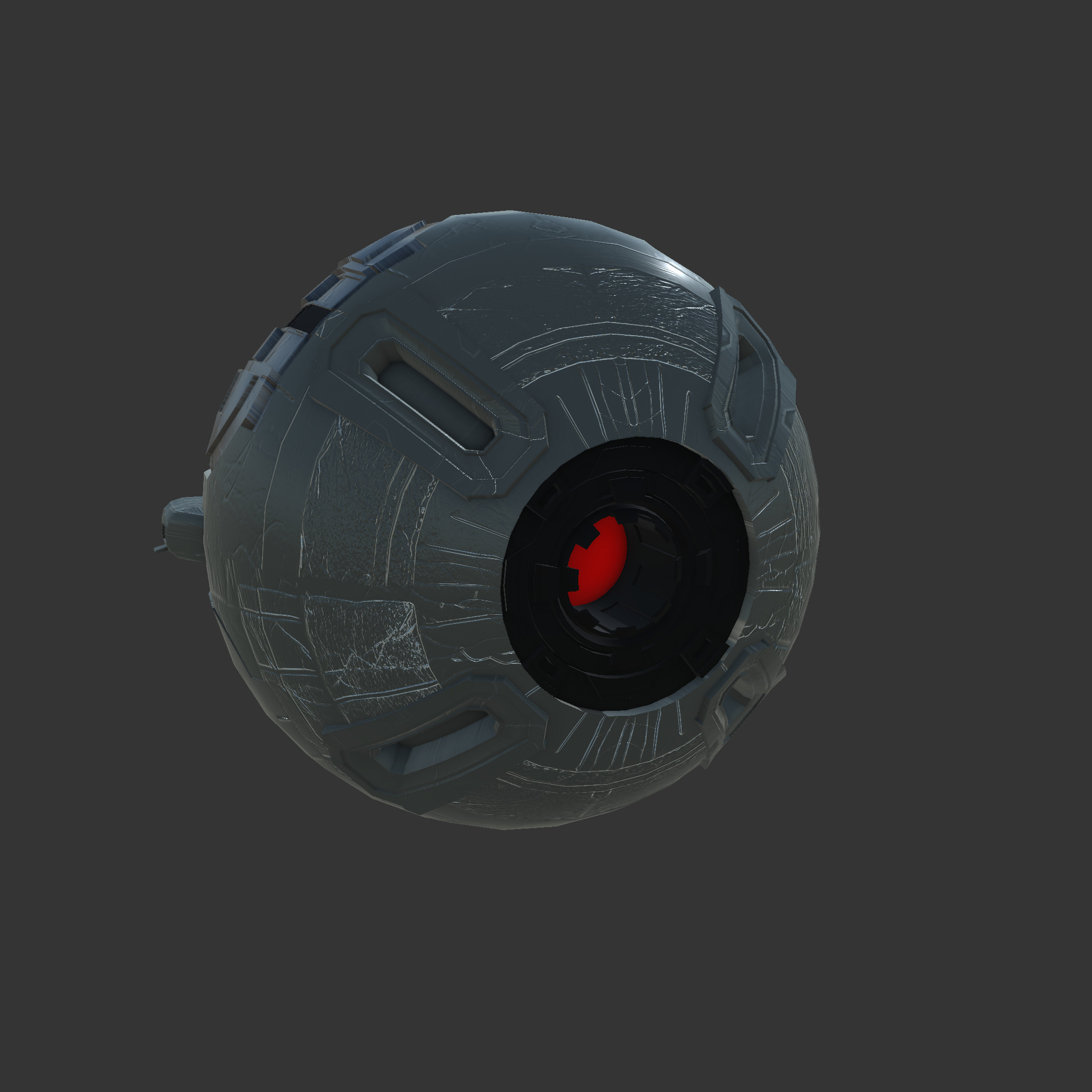 Ai dronebot Free low-poly 3D model_2