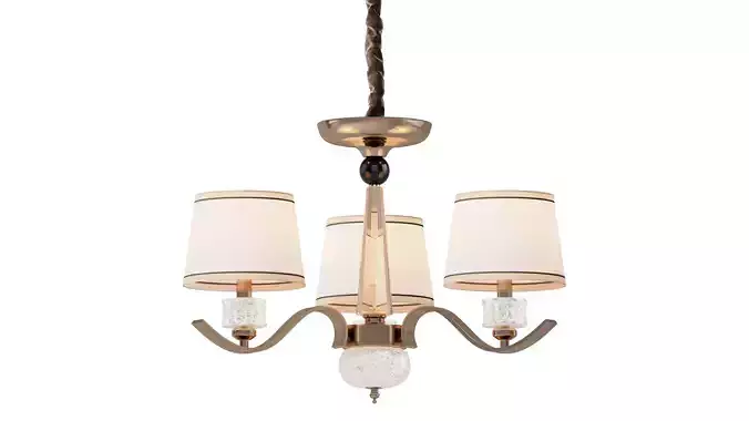 Trio Glow Chandelier 3D model