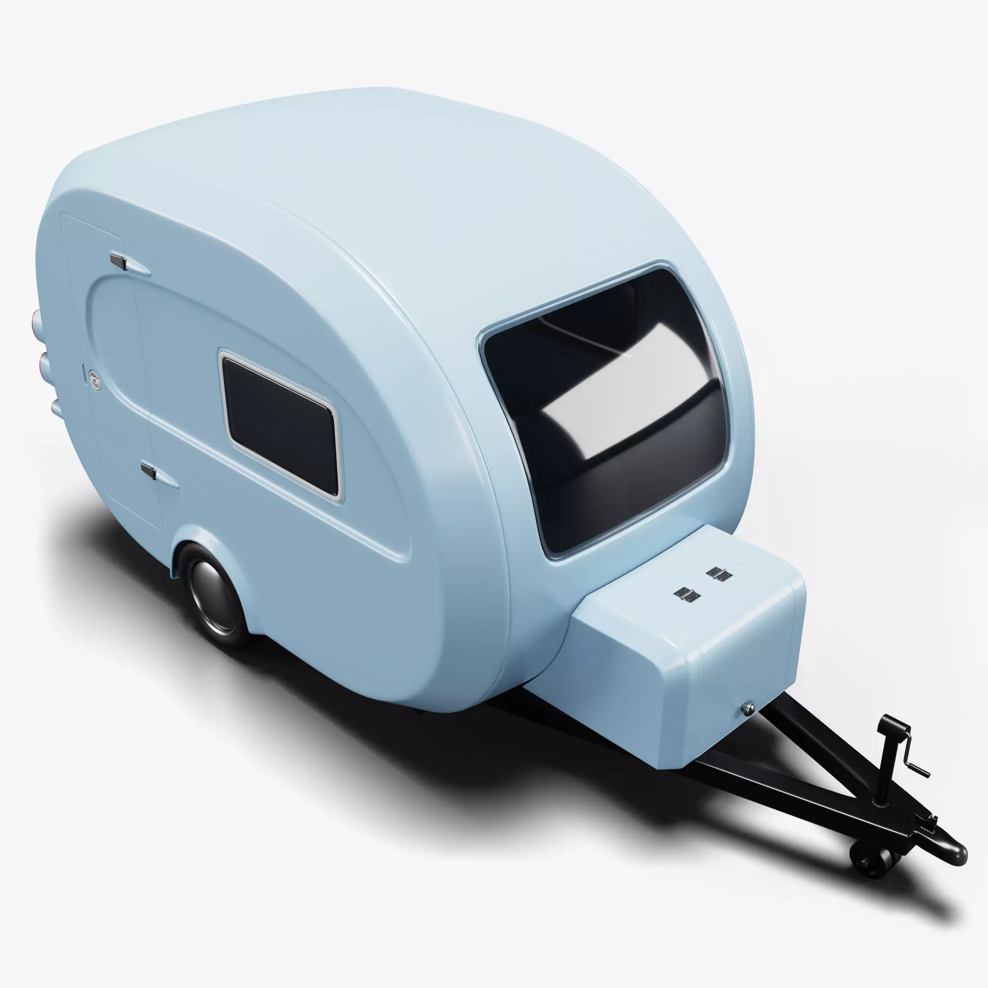 Retro Travel Trailer 3D model