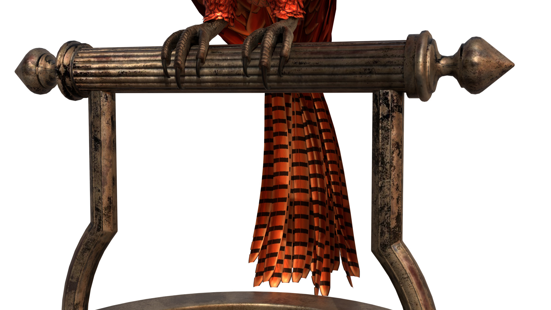 Fawkes Bird Low-poly 3D model_7