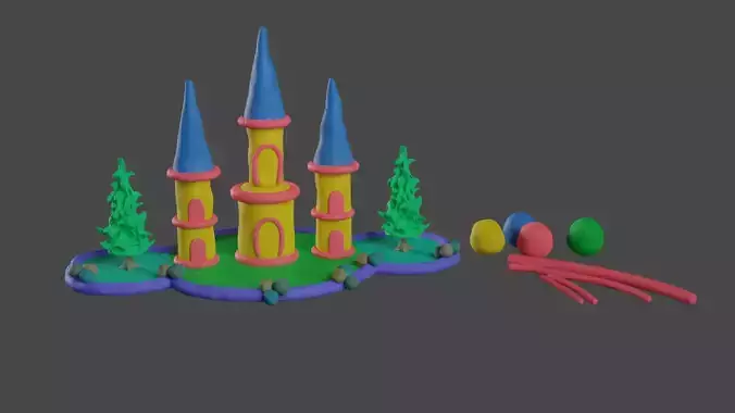 Clay Toy Low-poly 3D model
