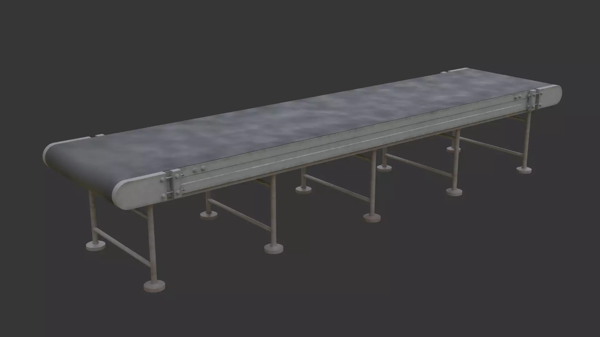 Industrial Conveyor Belt Low-poly 3D model_0