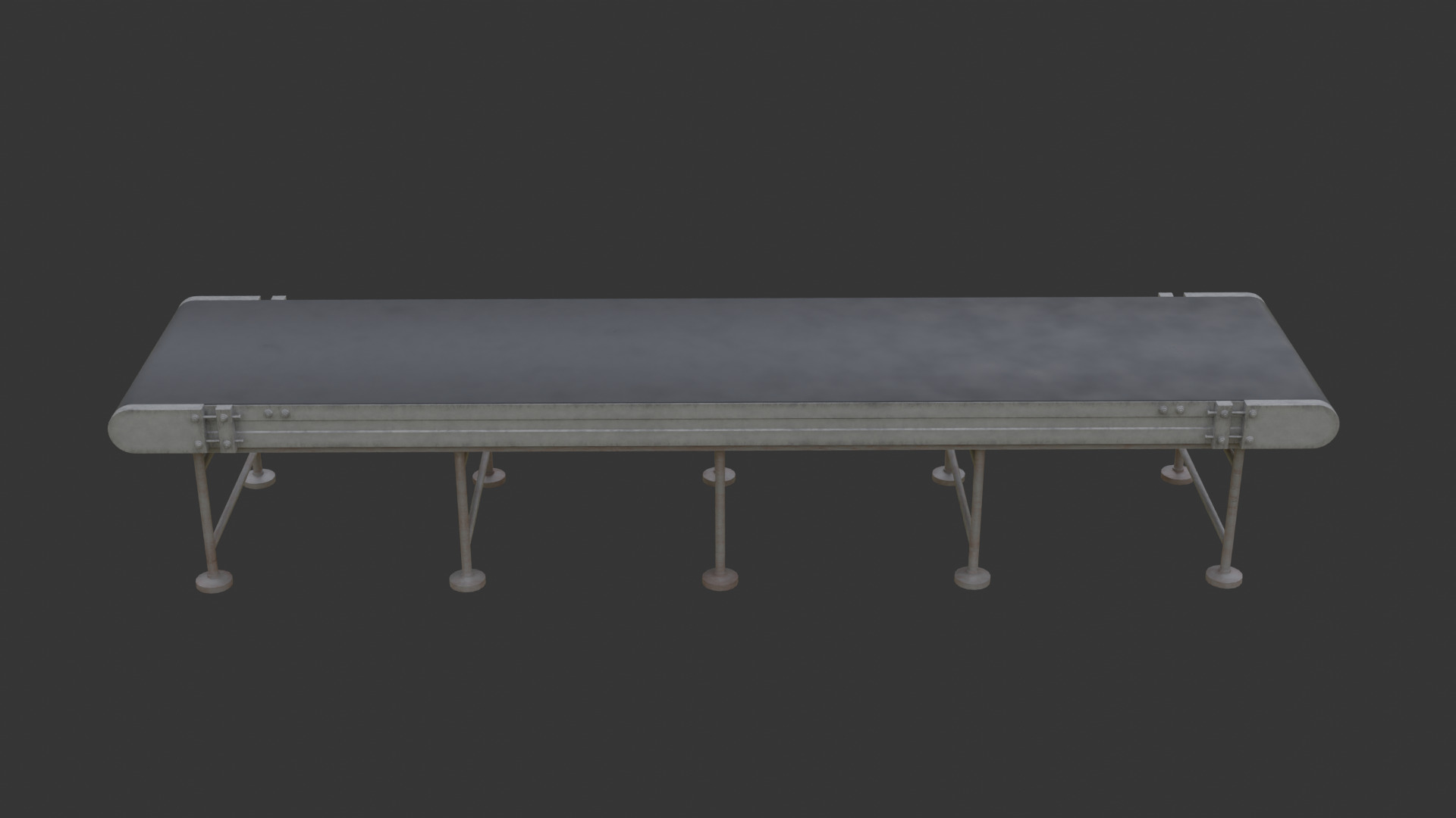 Industrial Conveyor Belt Low-poly 3D model_2