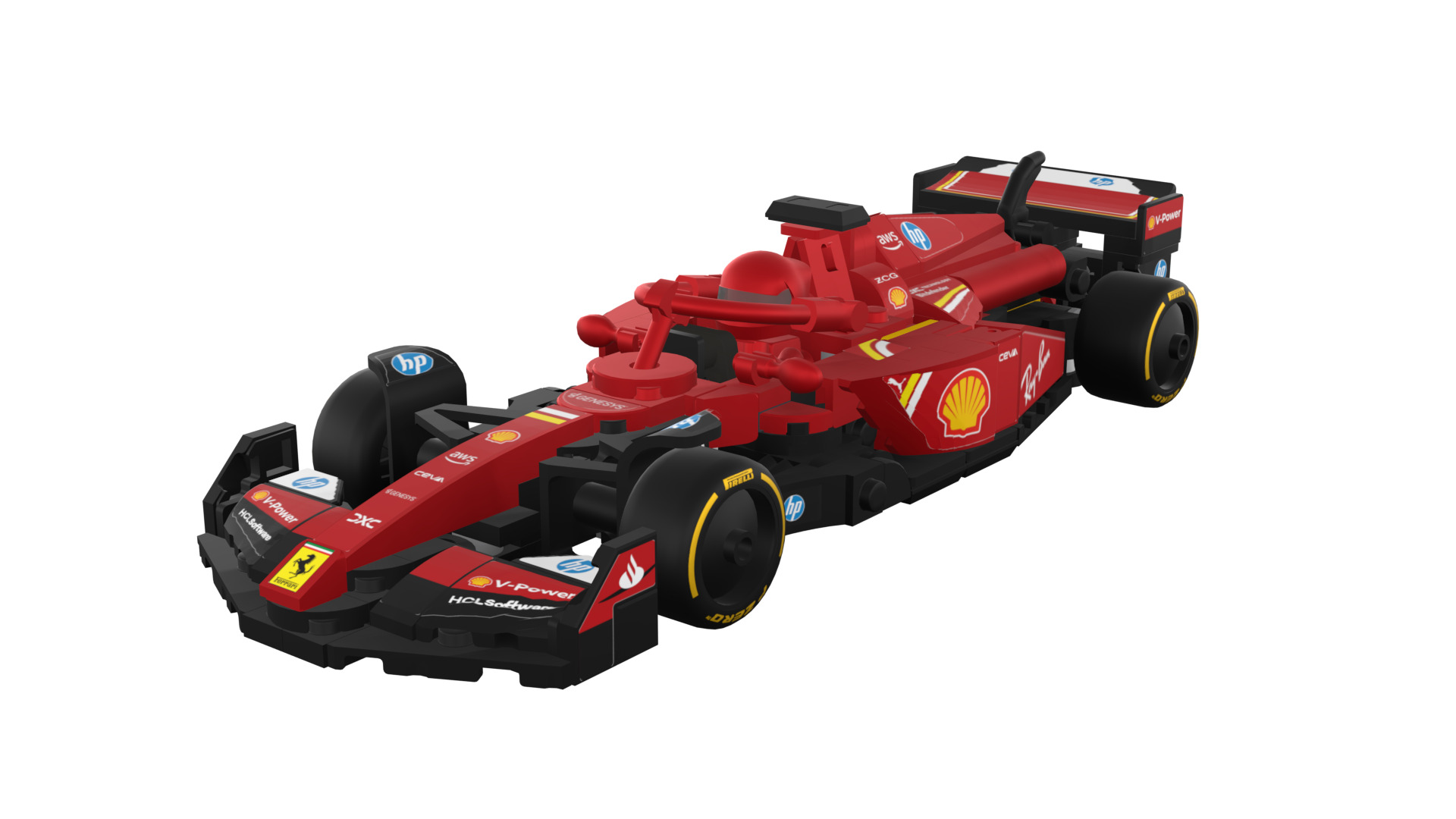Wikibricks3D - 77242  Ferrari SF-24 --- Full Decal 3D print model_70