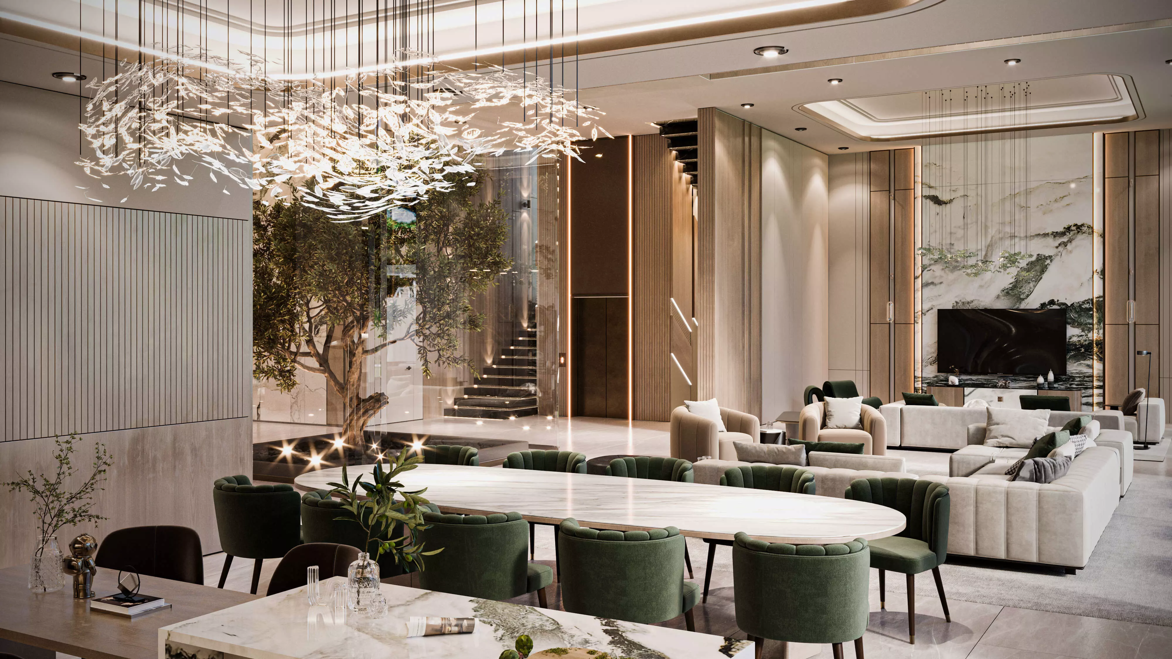 Modern Luxury Villa 3D model_0