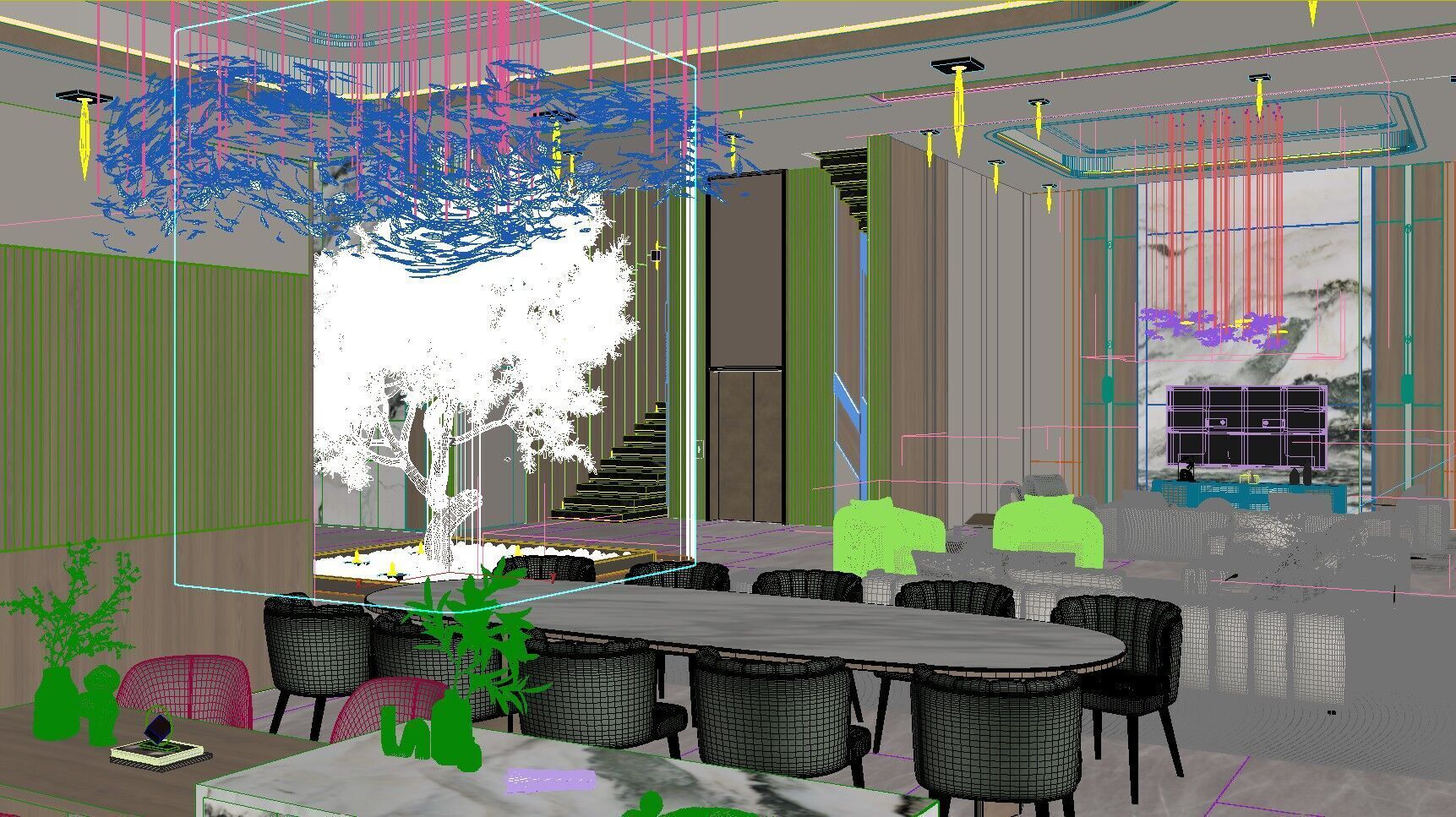 Modern Luxury Villa 3D model_2