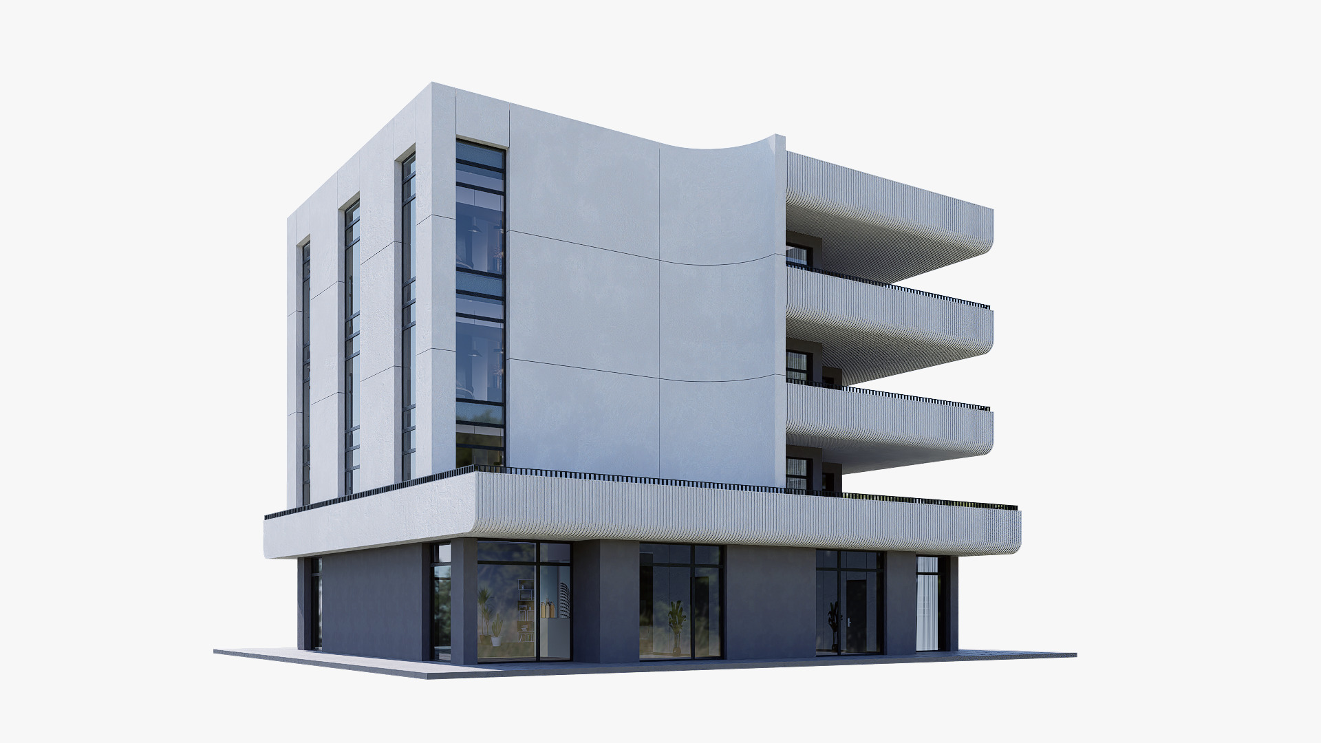 apartment Low-poly 3D model_5