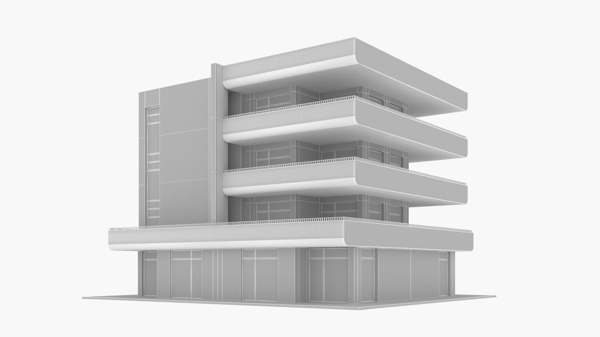 apartment Low-poly 3D model_10