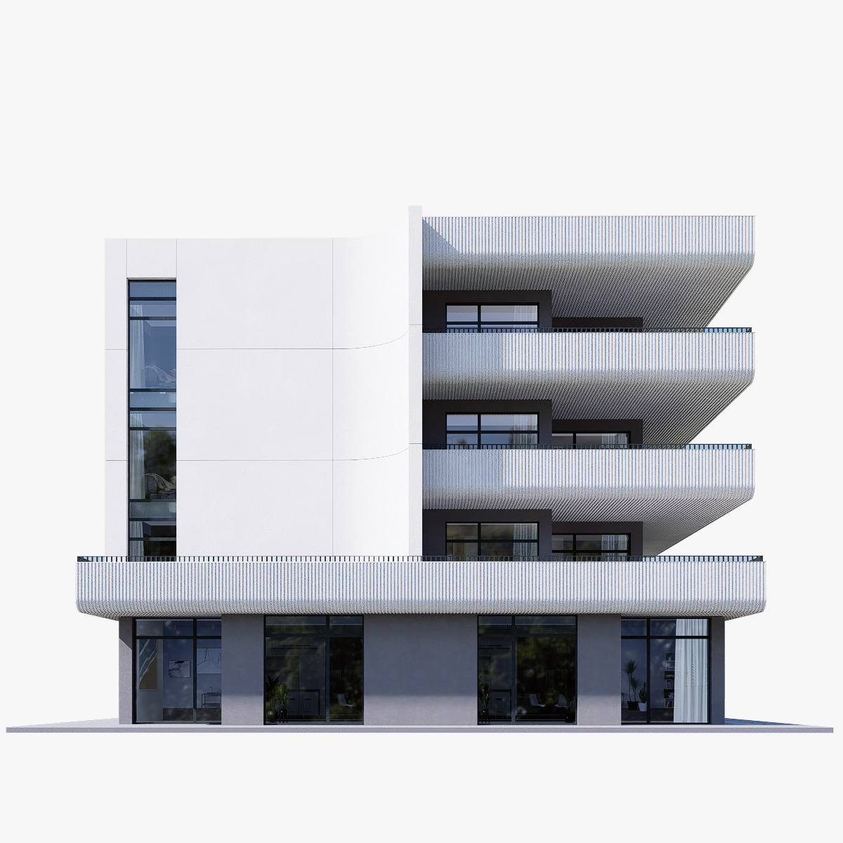 apartment Low-poly 3D model_7