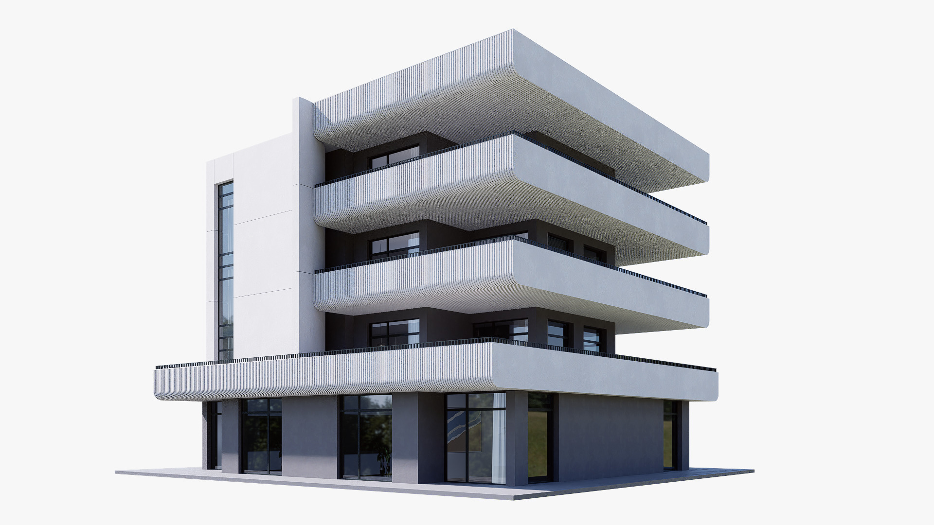 apartment Low-poly 3D model_2