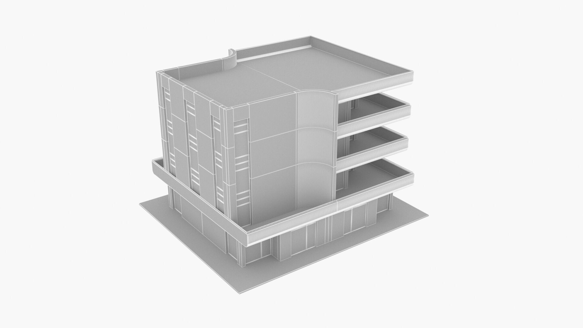 apartment Low-poly 3D model_9