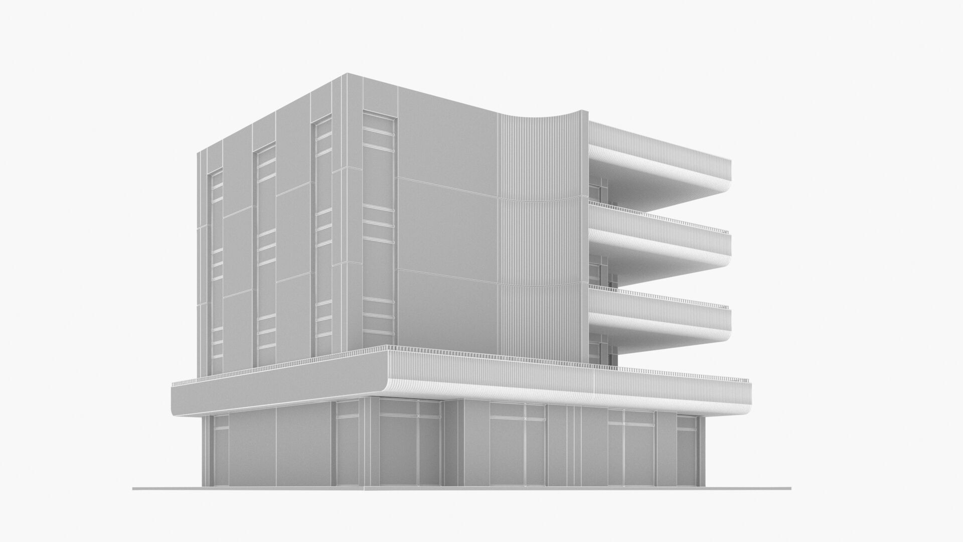 apartment Low-poly 3D model_8